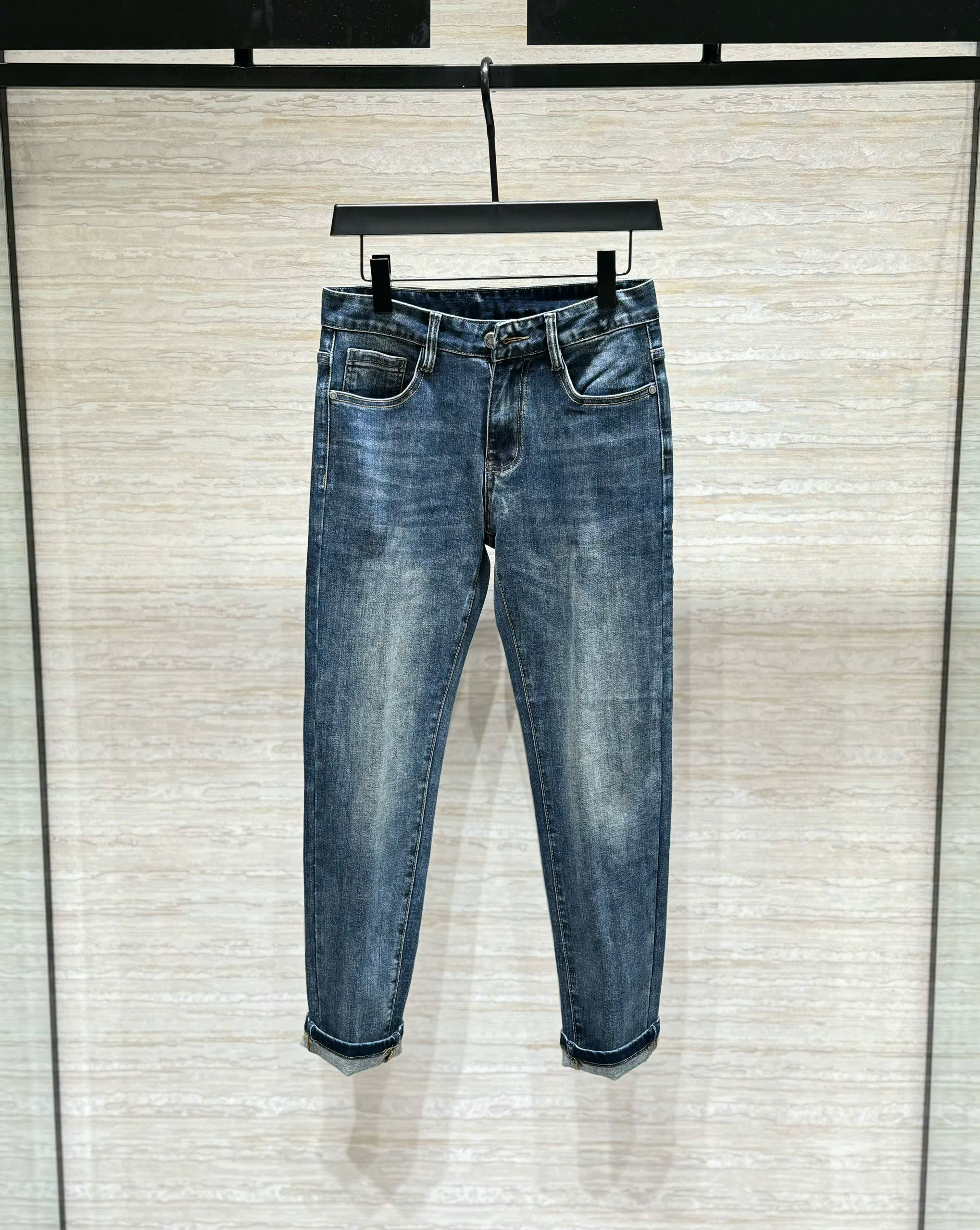 Quần jean Gucci GC Xanh bạc họa tiết logo cây nấm túi sau Like Auth DDT