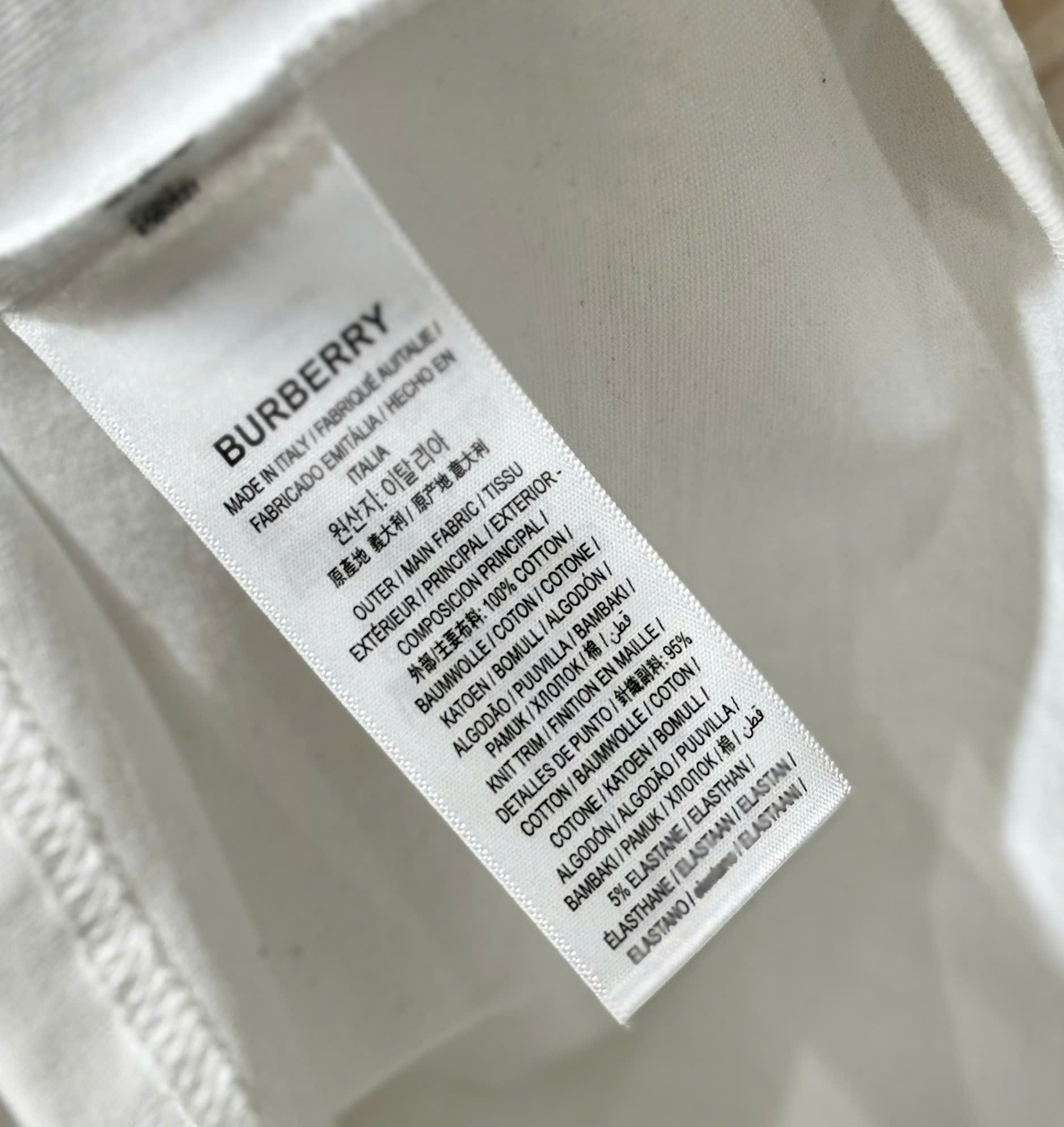 Áo phông T-shirt Burberry BBR Trắng logo ngựa màu sắc thêu ngực Like Auth DDT