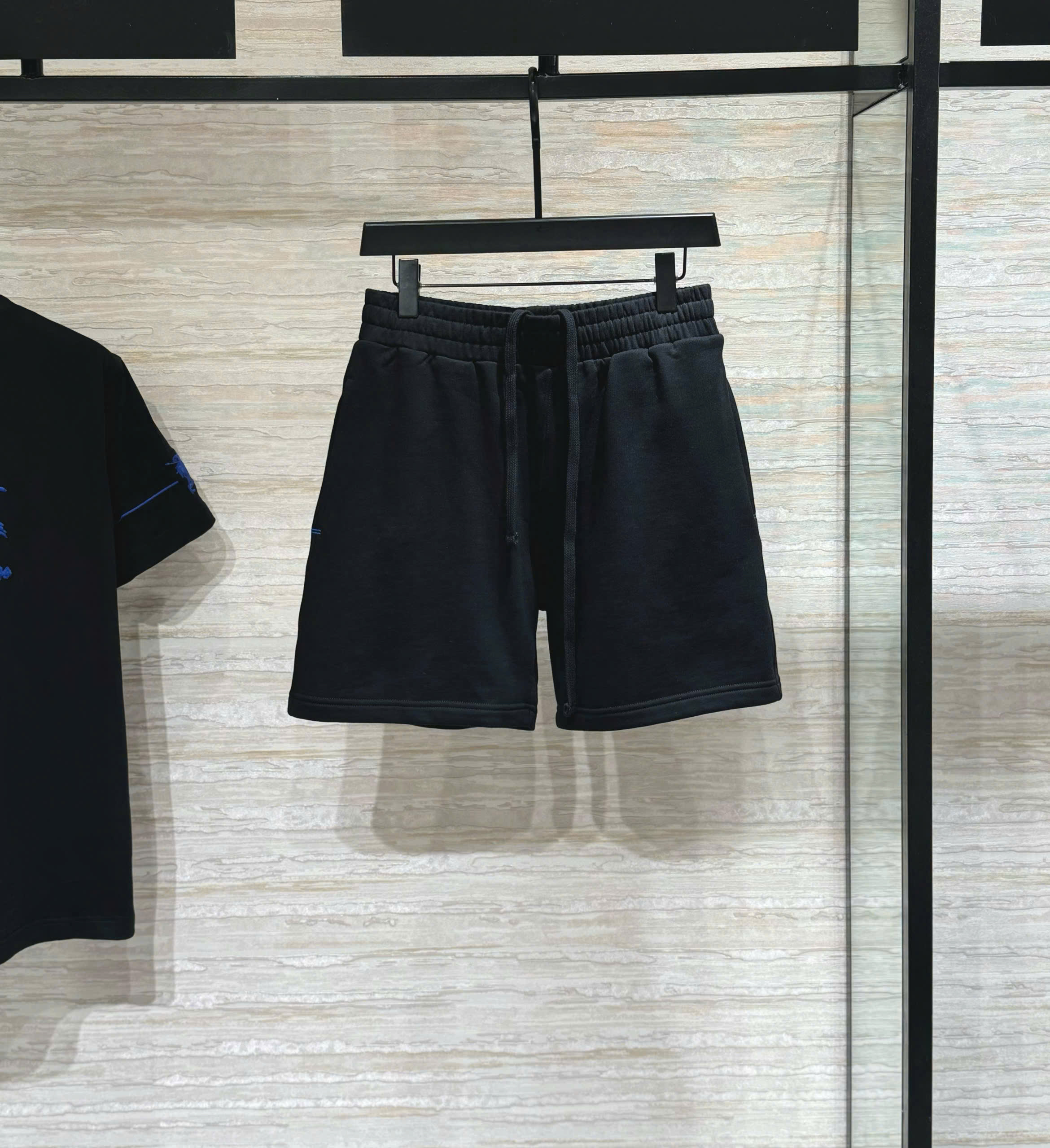 Bộ, set hè Burberry BBR Đen logo ngựa Xanh ngực Like Auth DDT