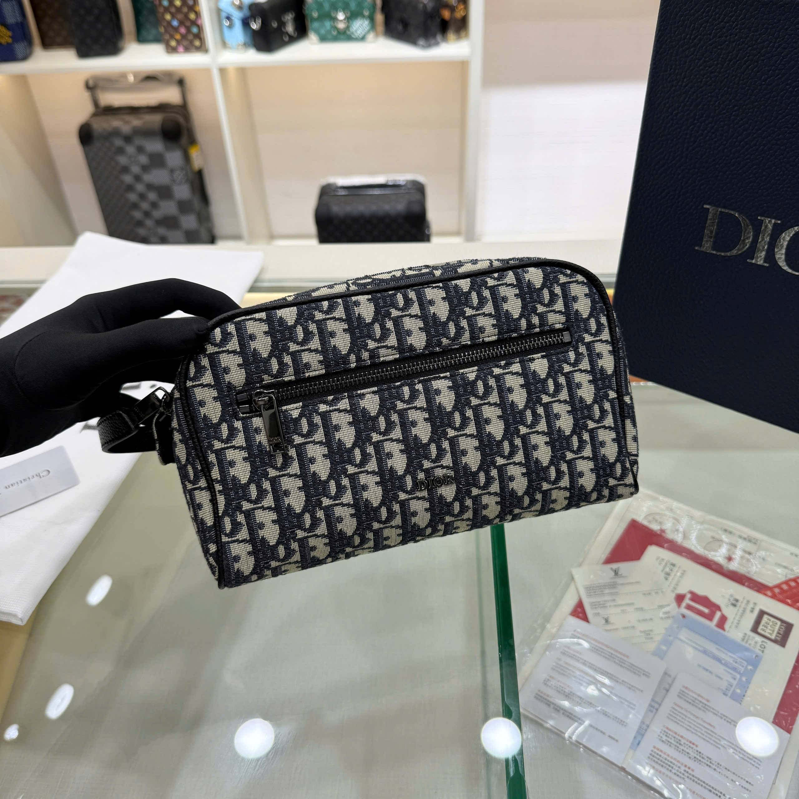 Túi Clutch cầm tay Dior CD họa tiết monogram full các mẫu size 24.5x14.5x13cm Like Auth fullbox PLD