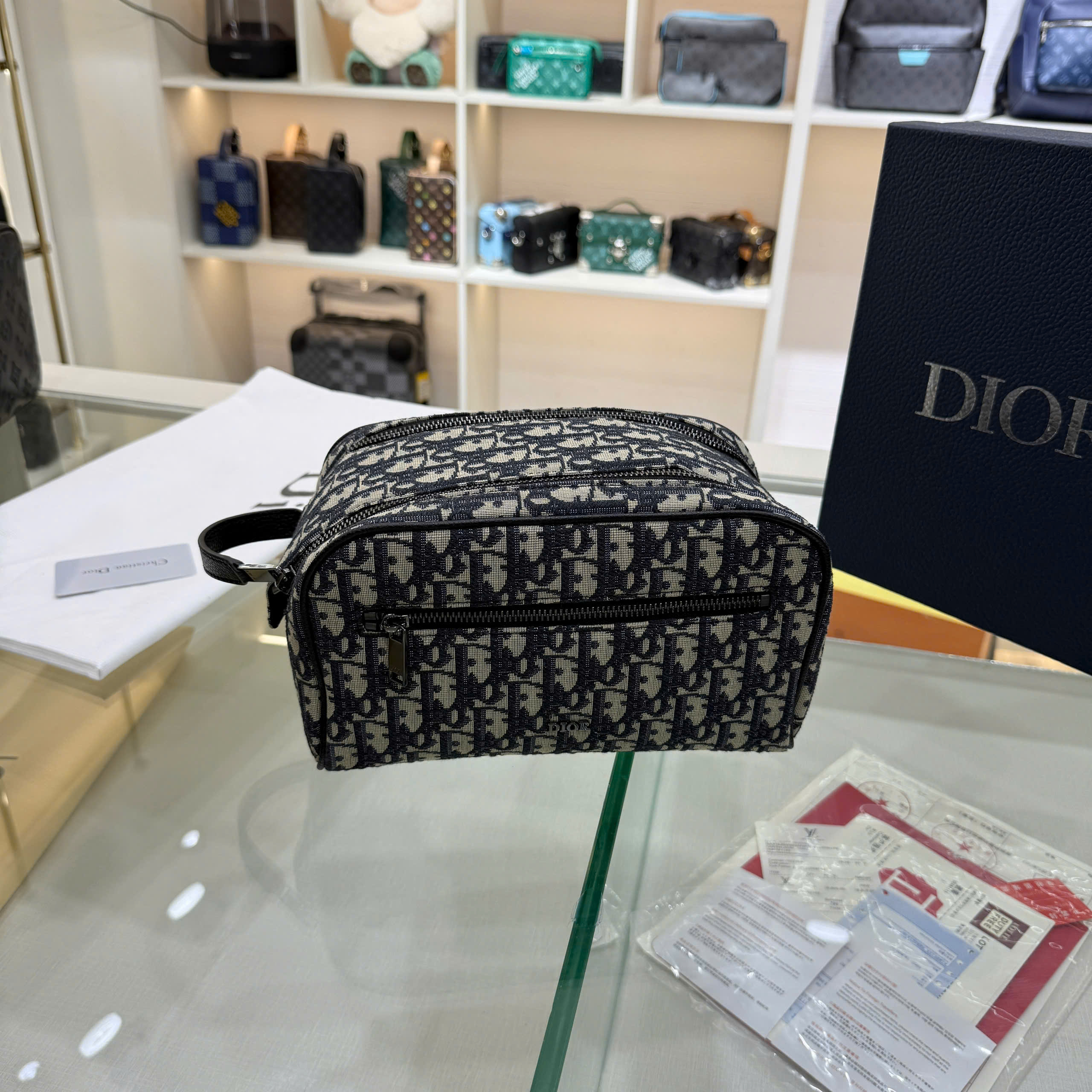 Túi Clutch cầm tay Dior CD họa tiết monogram full các mẫu size 24.5x14.5x13cm Like Auth fullbox PLD