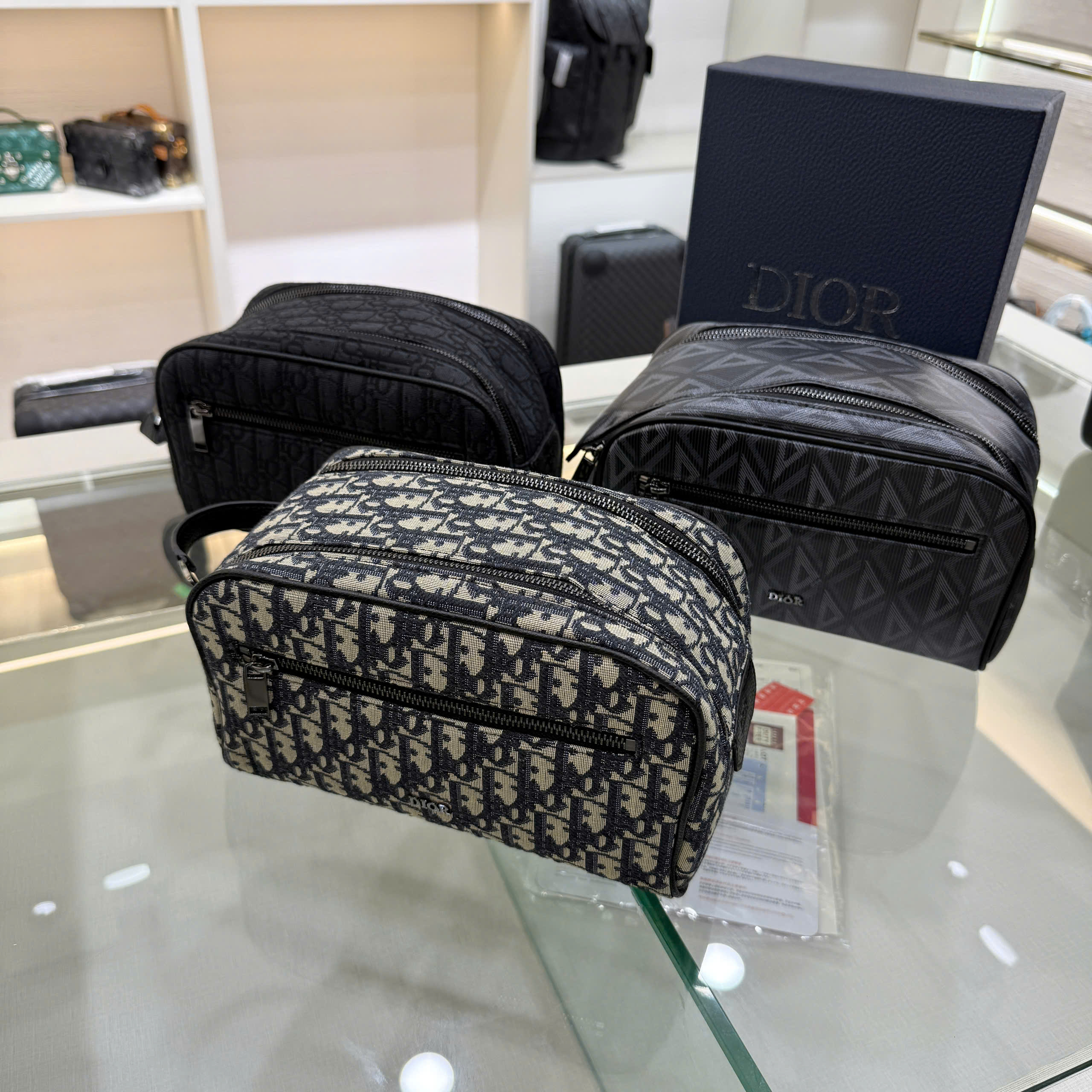 Túi Clutch cầm tay Dior CD họa tiết monogram full các mẫu size 24.5x14.5x13cm Like Auth fullbox PLD