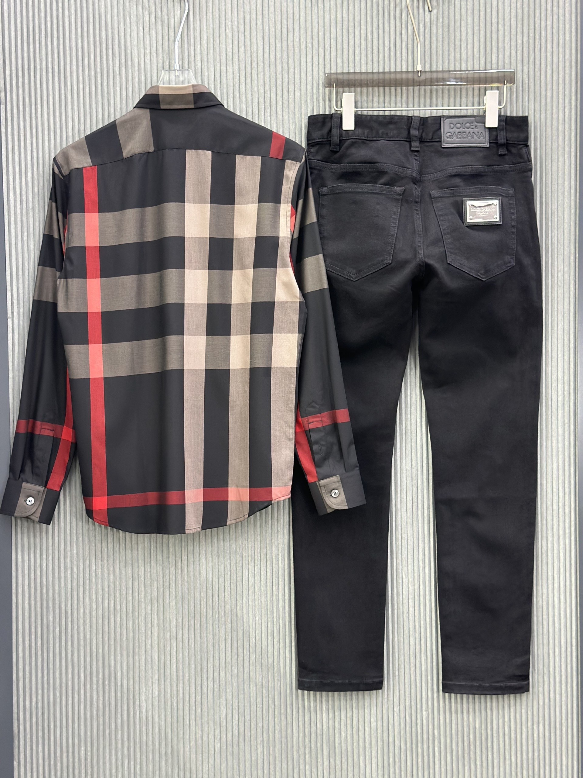 Quần jean Dolce Gabbana DG Đen log tag vuông thêu túi sau Like Auth VTN