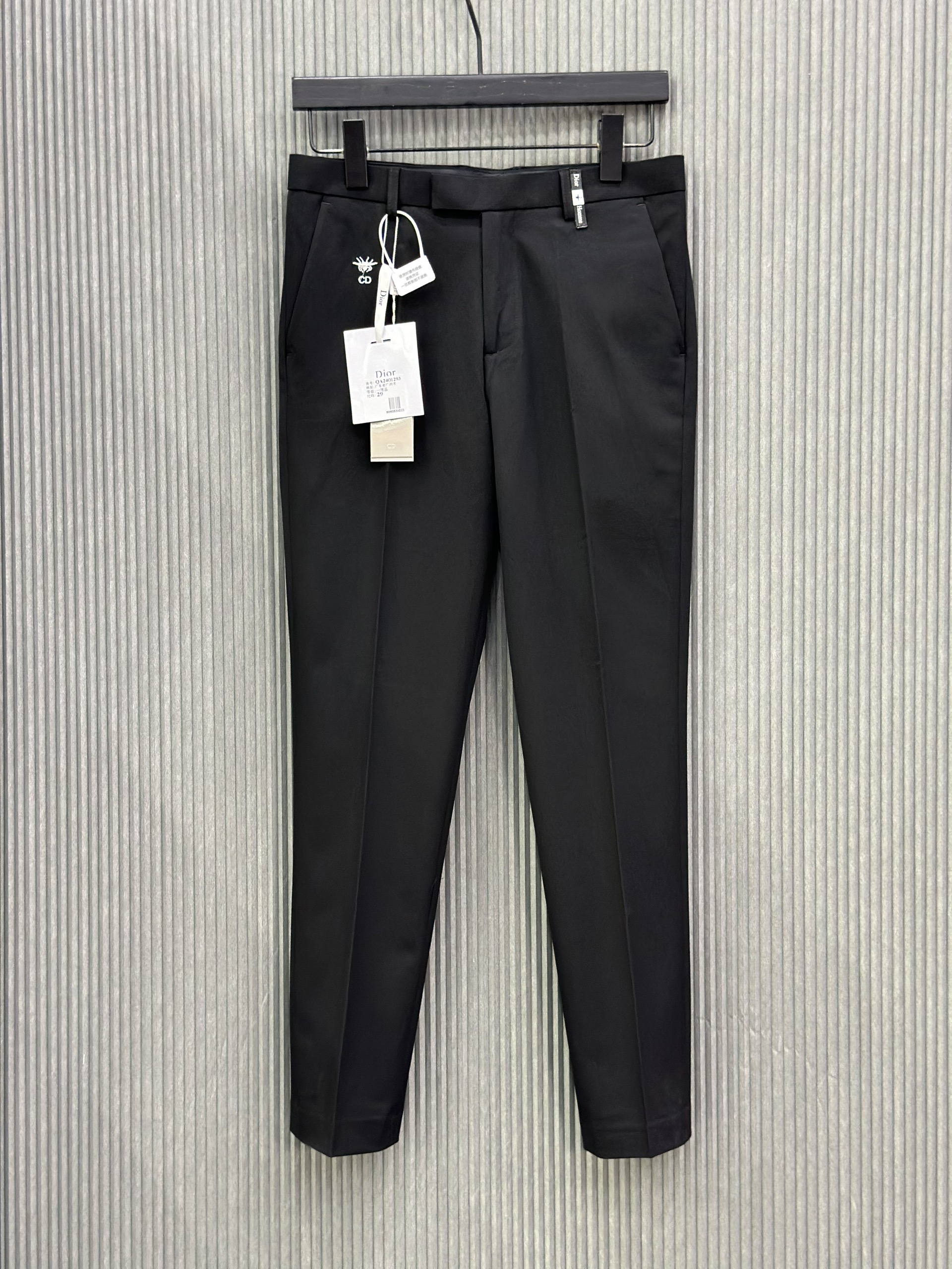 Quần tây, âu Dior CD Đen logo Ong Trắng thêu Like Auth VTN