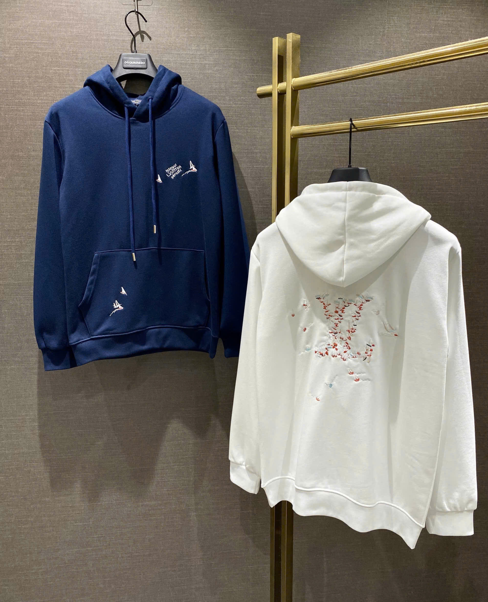 Áo hoodie Louis Vuitton LV họa tiết logo du thuyền Like Auth NV