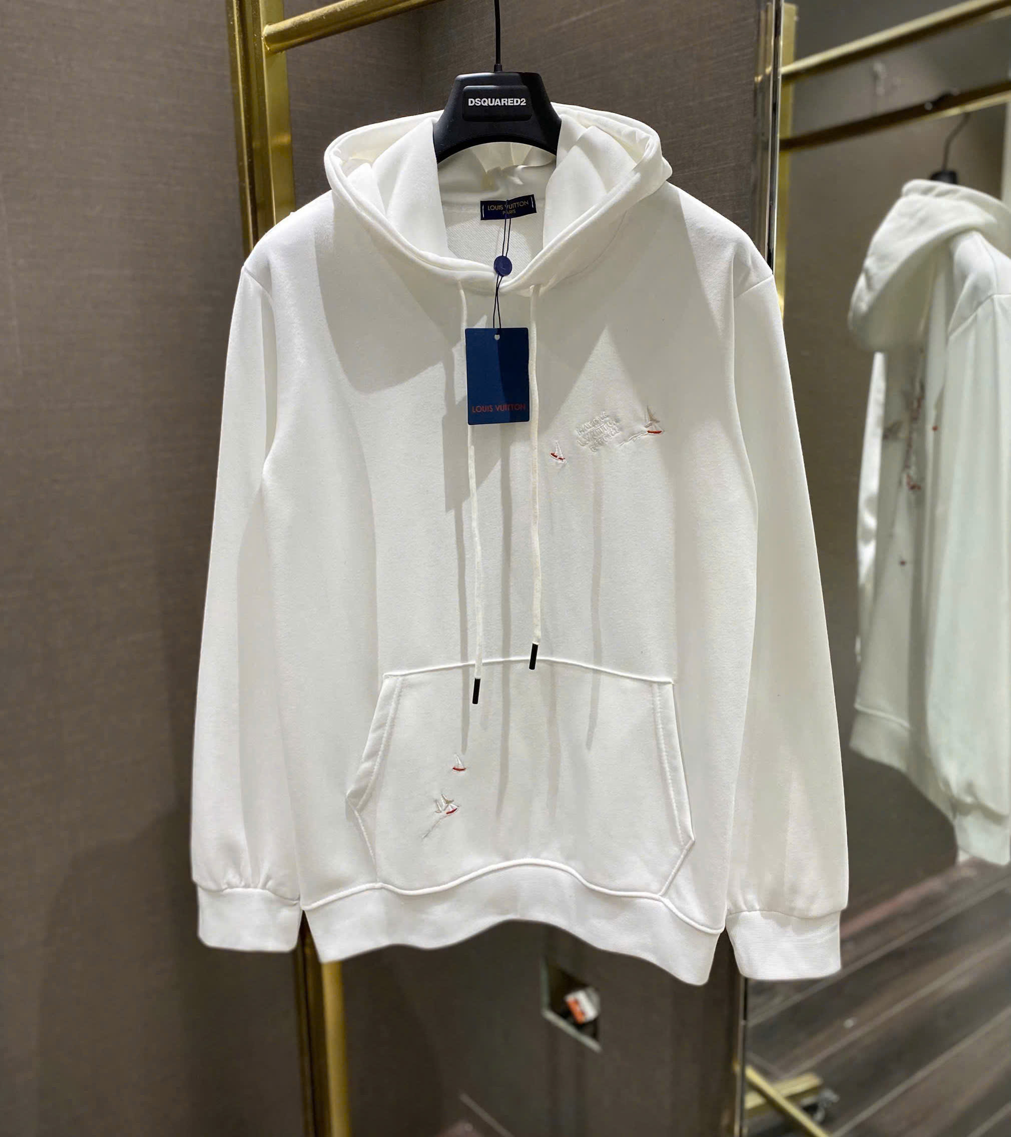 Áo hoodie Louis Vuitton LV họa tiết logo du thuyền Like Auth NV