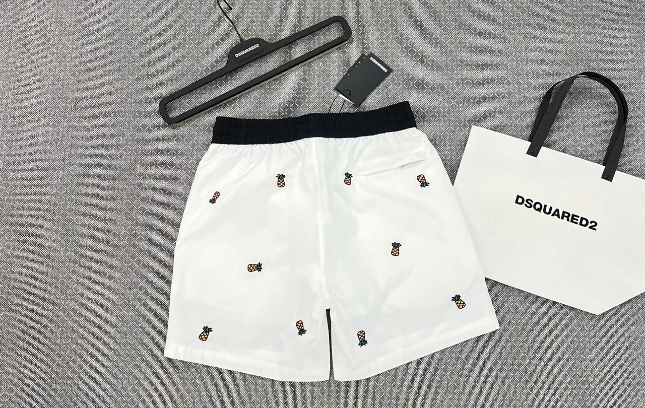 Quần short gió Dsquared2 DSQ2 họa tiết logo quả dứa thêu Like AuthMK