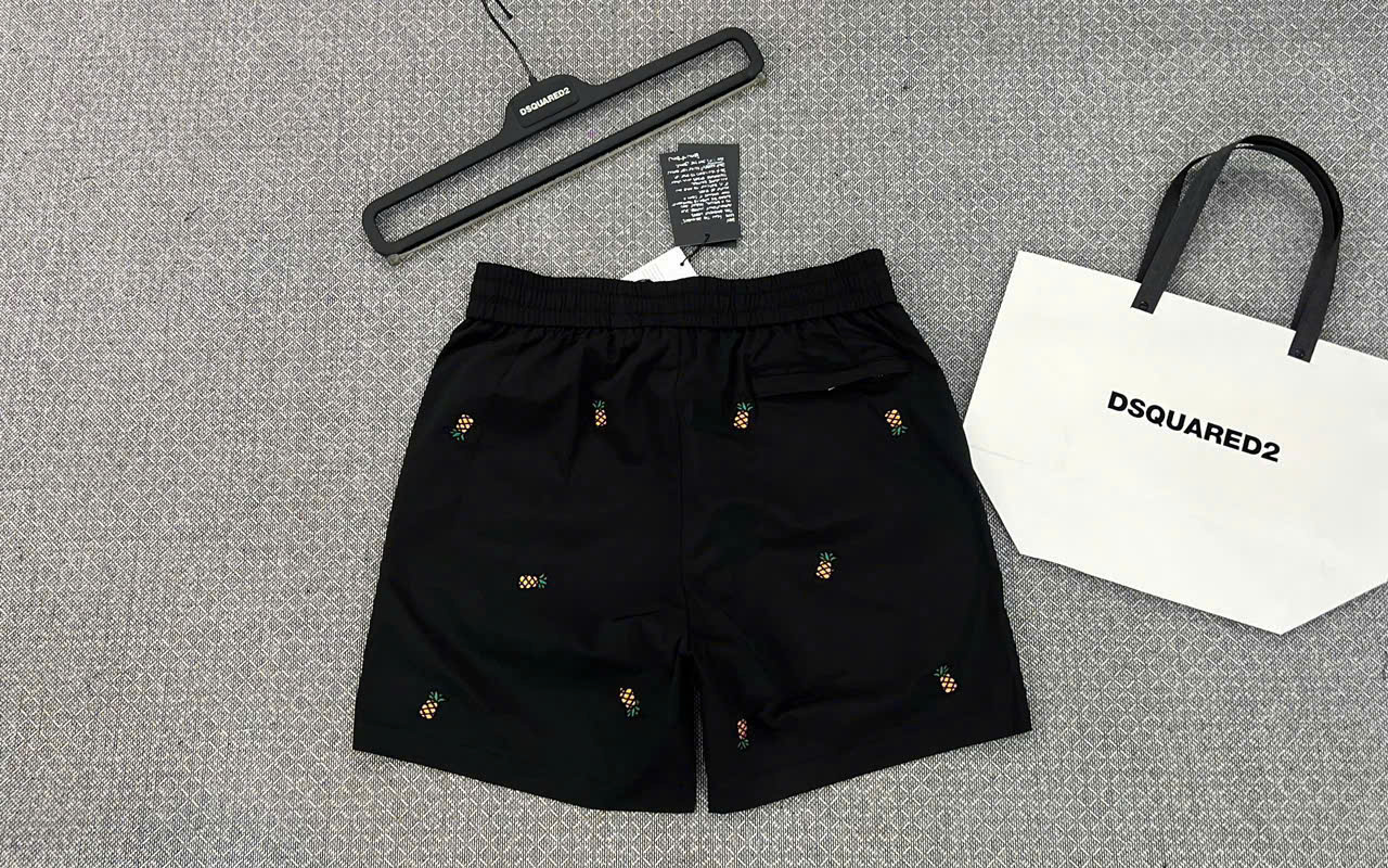 Quần short gió Dsquared2 DSQ2 họa tiết logo quả dứa thêu Like AuthMK