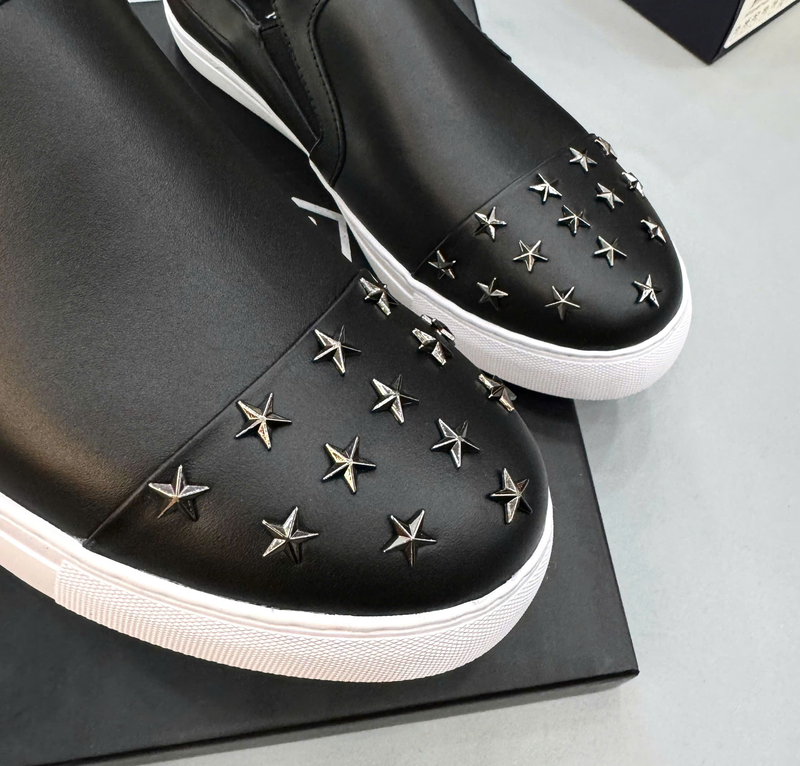 Giày slipon Philipp Plein PP Đen đính Ngôi sao mũi Like Auth fullbox MK