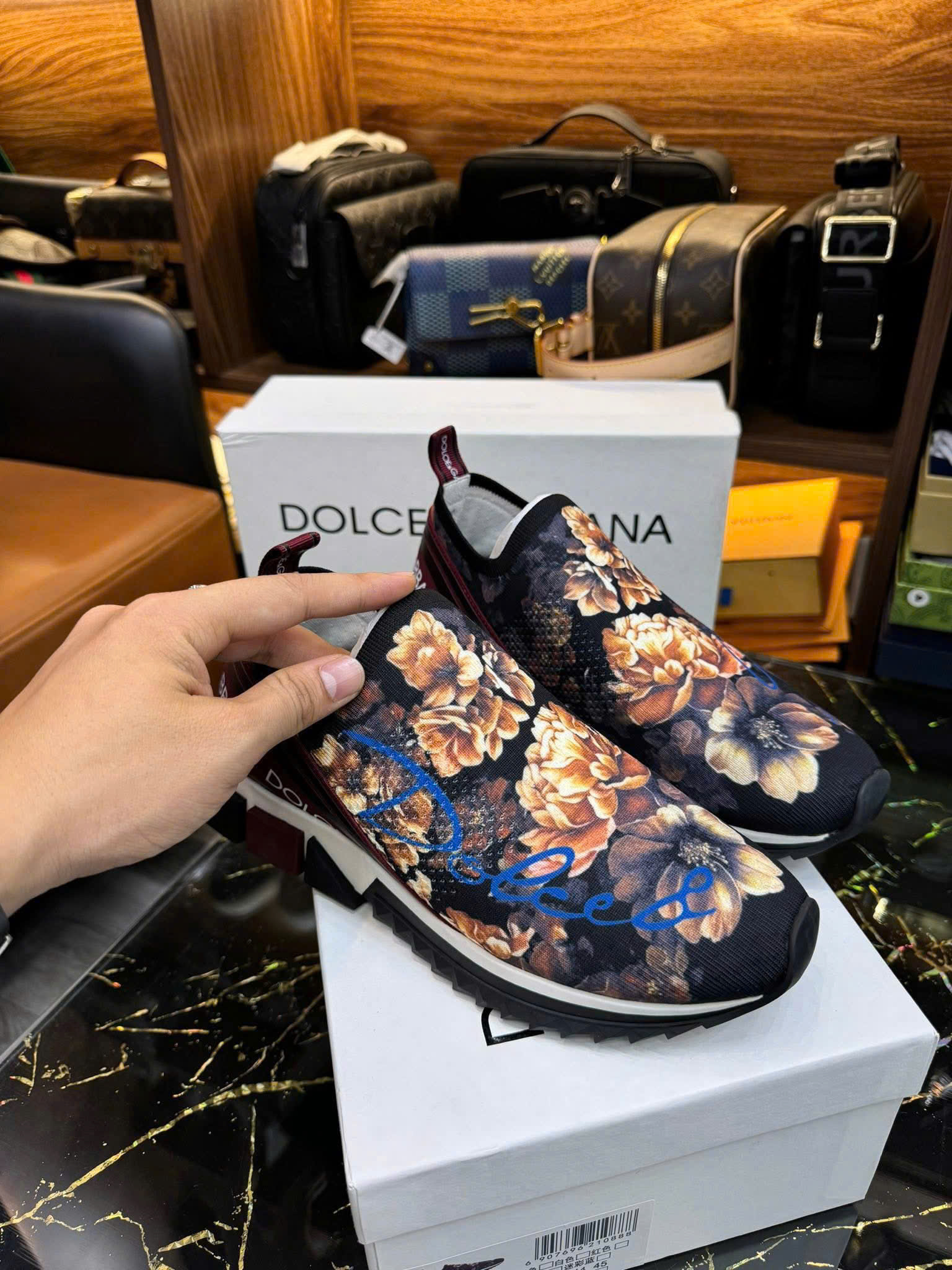 Giày sorento Dolce Gabbana DG họa tiết hoa full Like Auth fullbox MK