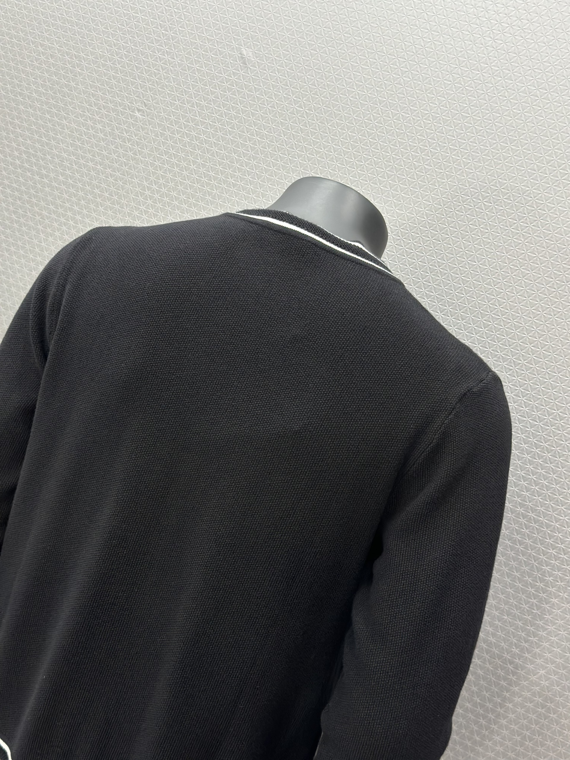 Áo khoác Cardigan Dolce Gabbana DG Đen viền Trắng túi bụng Like Auth VTN