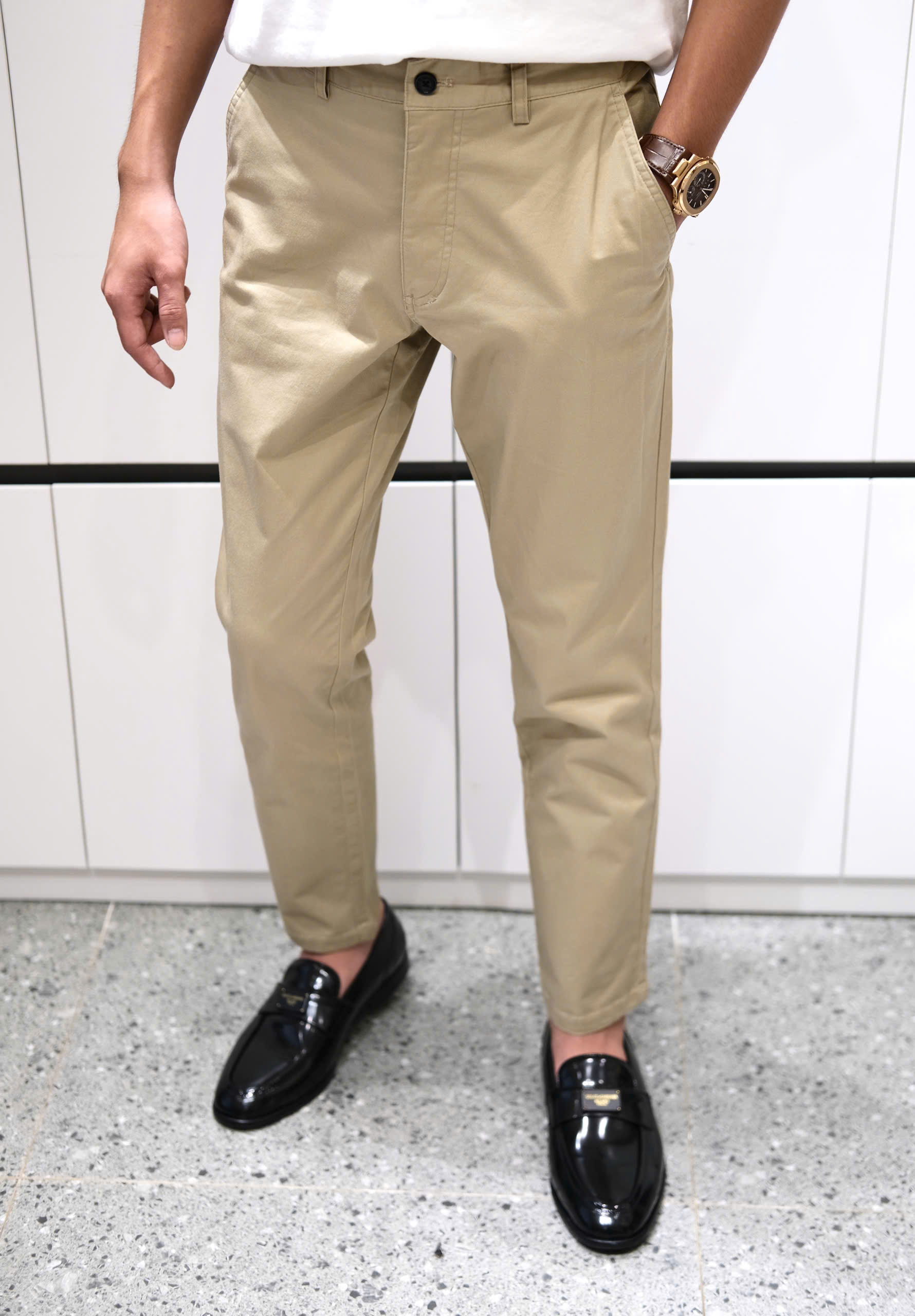 Quần kaki Dolce Gabbana DG Be logo tag vuông Like Auth DDT