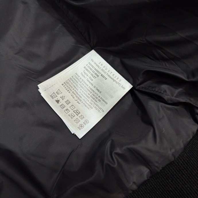 Áo khoác phao Moncler 8015 Đen tay len kẻ viền Trắng Like Auth 48-52 VTN