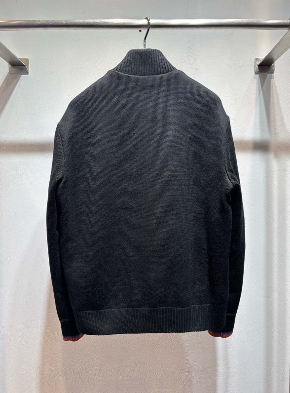 Áo khoác phao Moncler 770Đen tay len phối túi kẻ viền Cam Like Auth 48-52 VTN