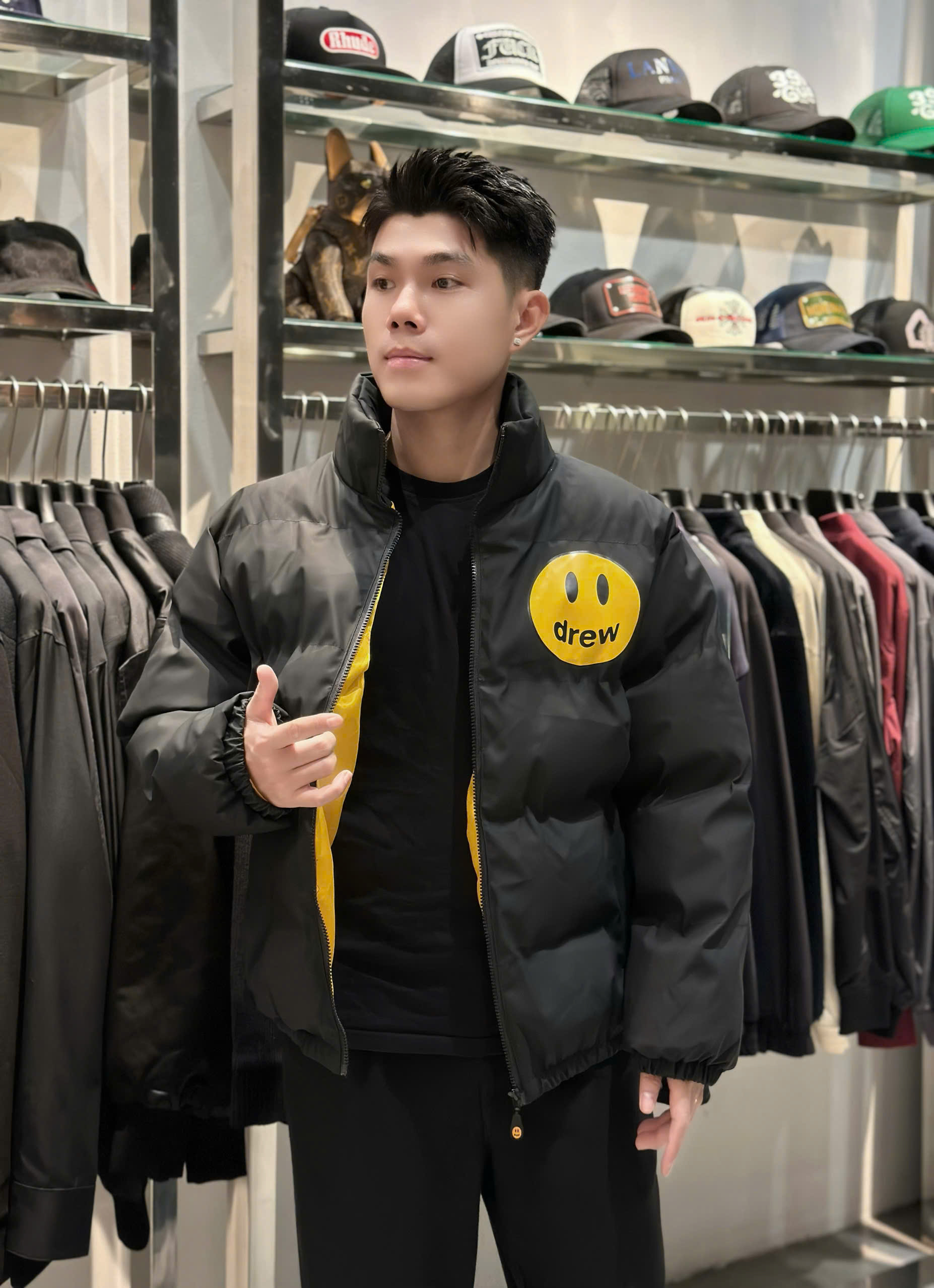 Áo phao béo Drew mặt cười new 2026 Like Auth S-XL VTN