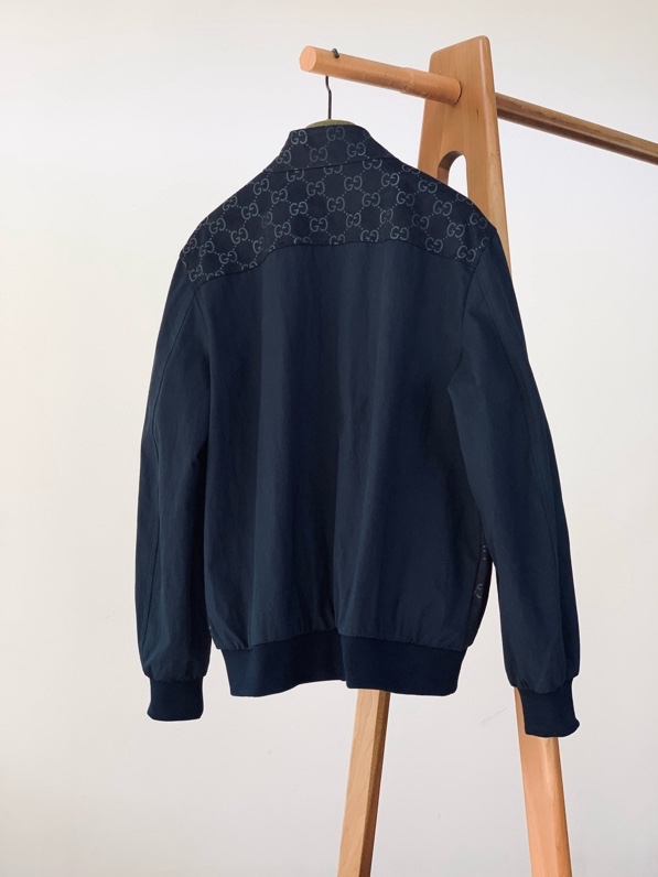 Áo khoác Gucci GC 7622 Xanh Than monogram bo ống tay Like Auth 46-50 VTN