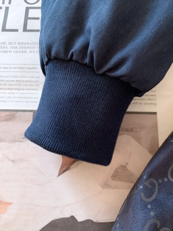 Áo khoác Gucci GC 7622 Xanh Than monogram bo ống tay Like Auth 46-50 VTN