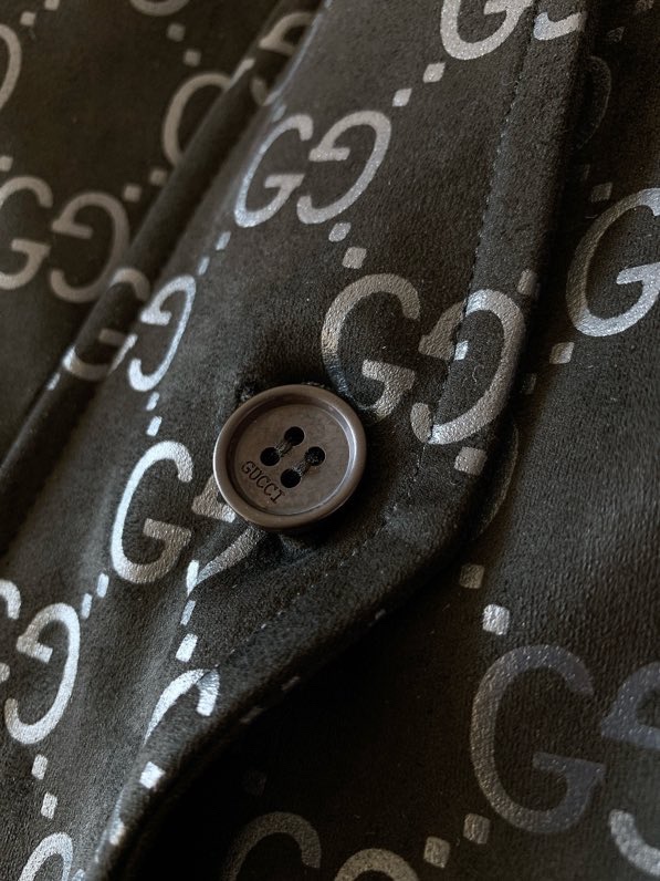 Áo khoác Gucci GC 7622 Đen monogram bo ống tay Like Auth 46-50 VTN