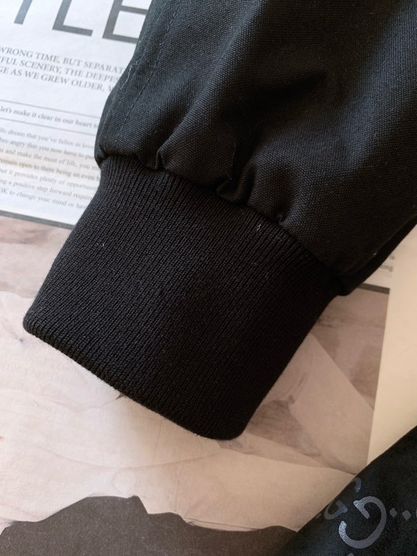 Áo khoác Gucci GC 7622 Đen monogram bo ống tay Like Auth 46-50 VTN