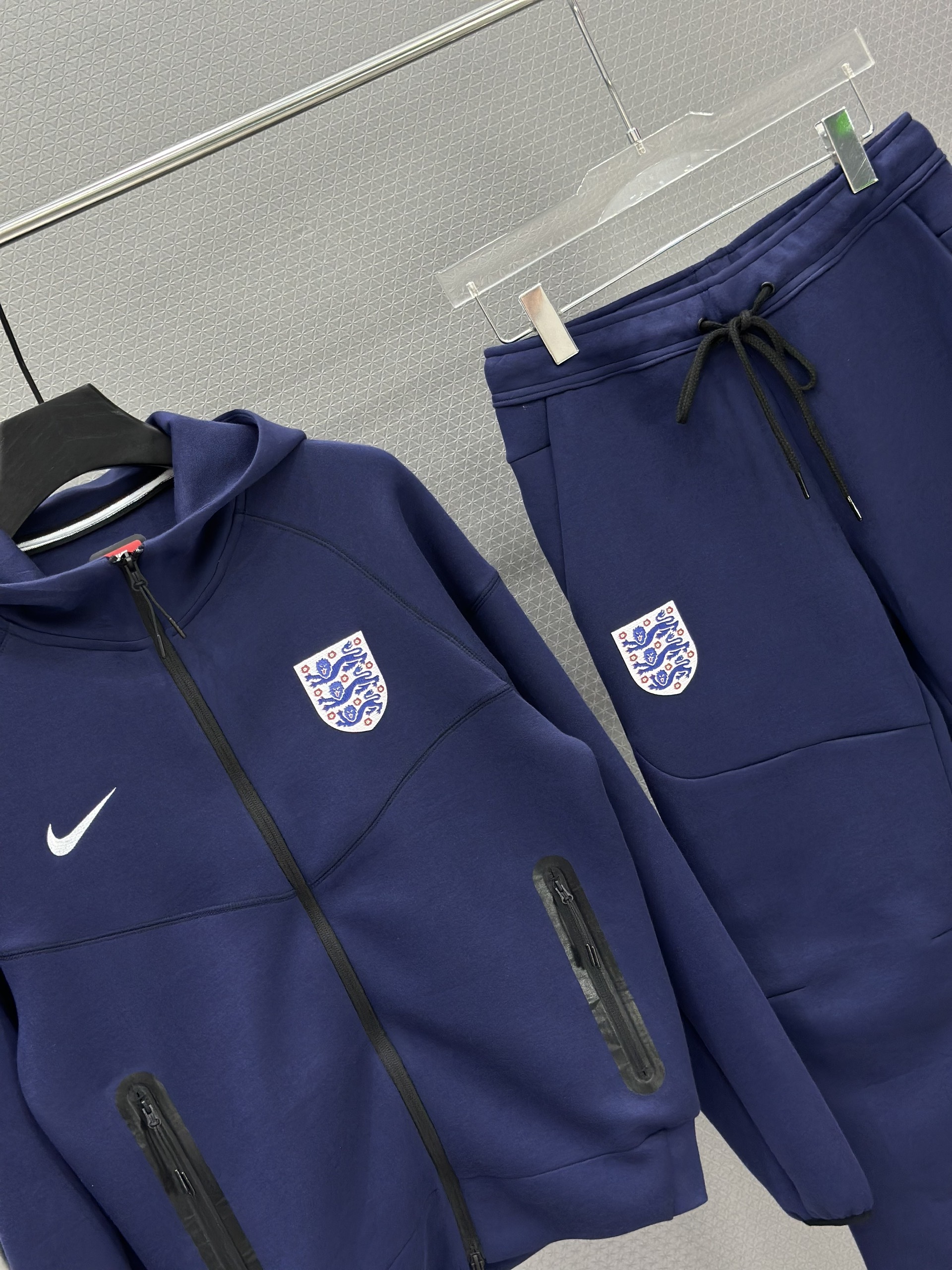 Set bộ thu đông Nike khóa mũ Xanh than logo ngực Like Auth S-XL VTN