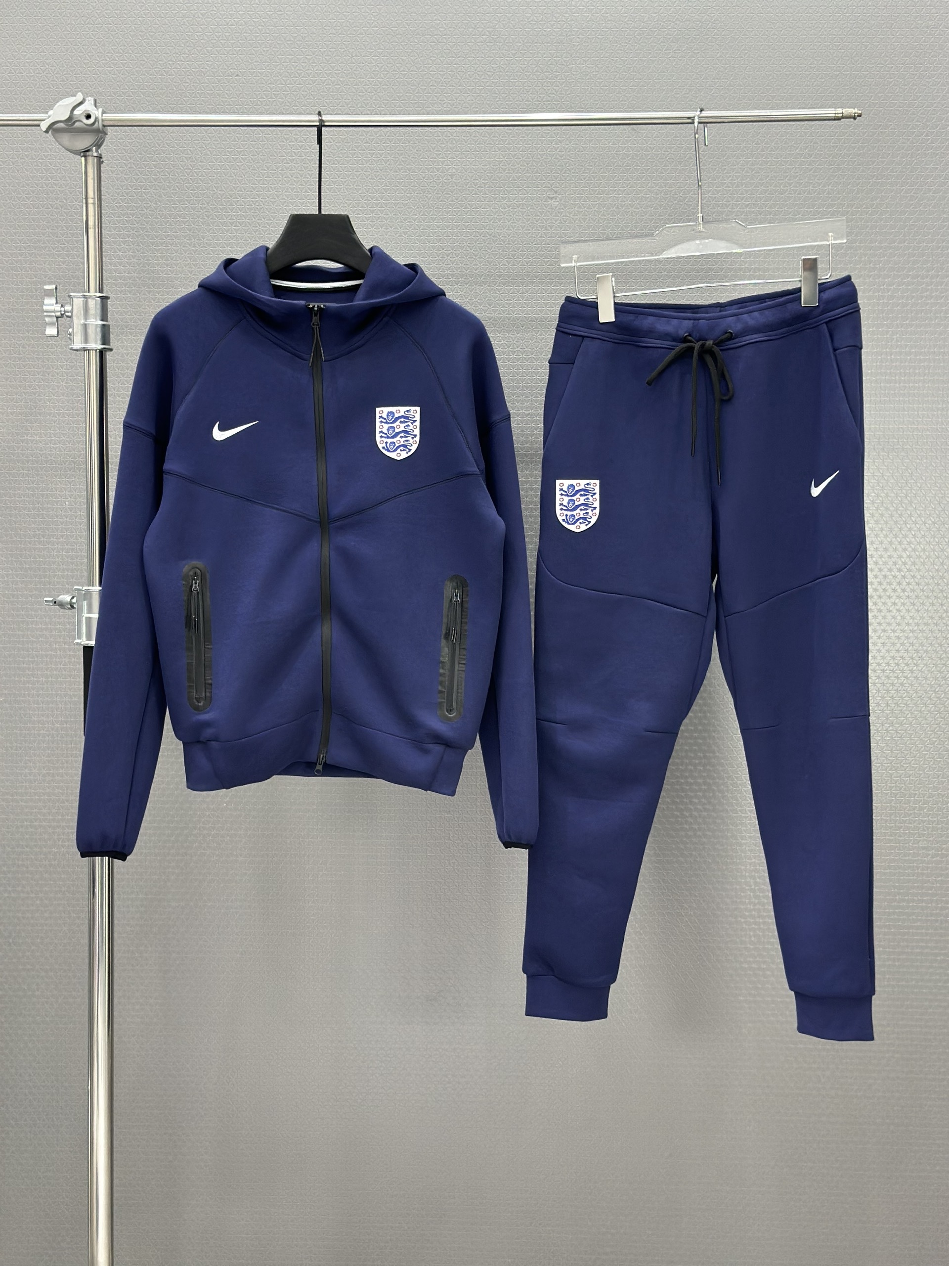 Set bộ thu đông Nike khóa mũ Xanh than logo ngực Like Auth S-XL VTN