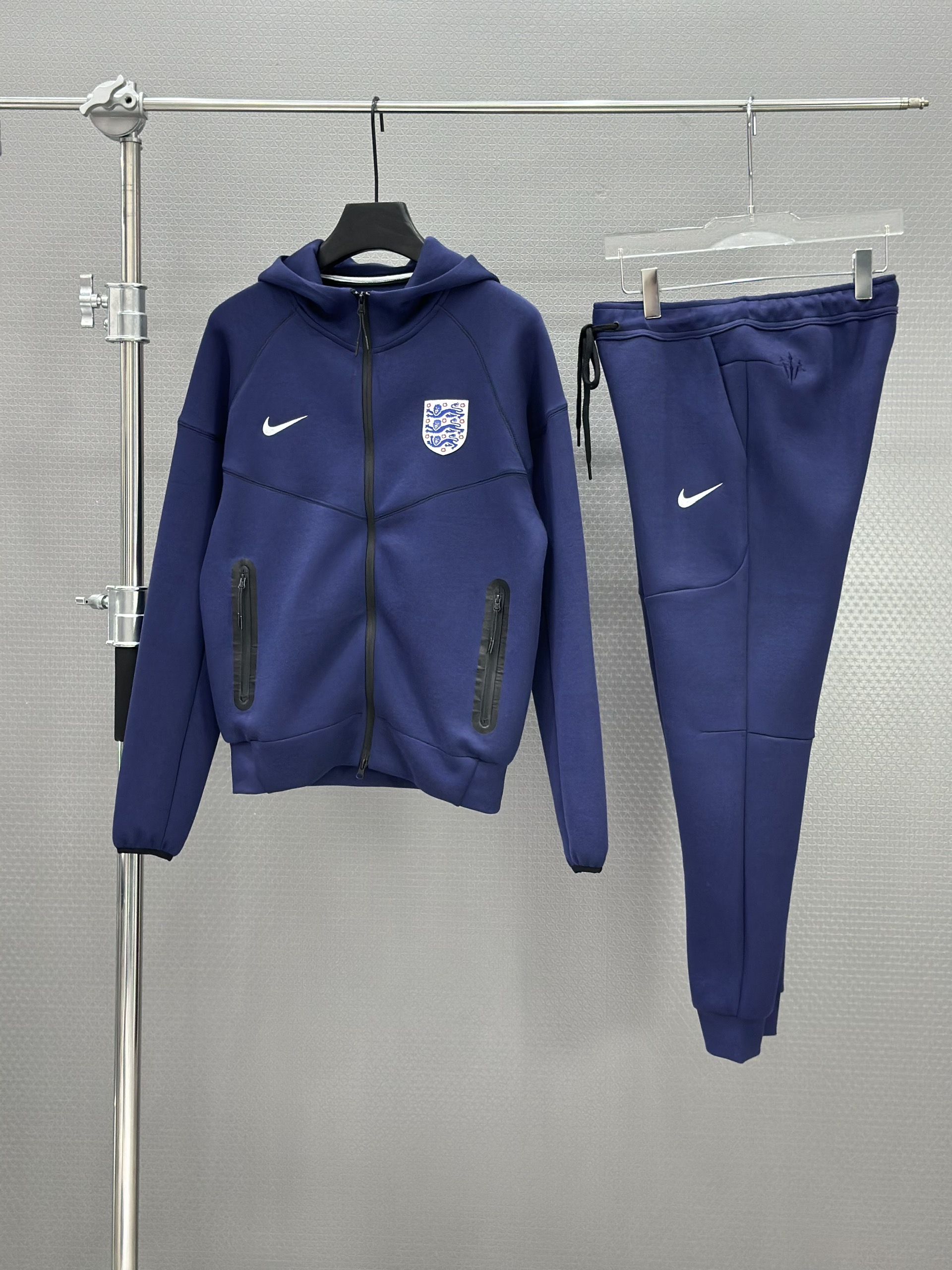 Set bộ thu đông Nike khóa mũ Xanh than logo ngực Like Auth S-XL VTN
