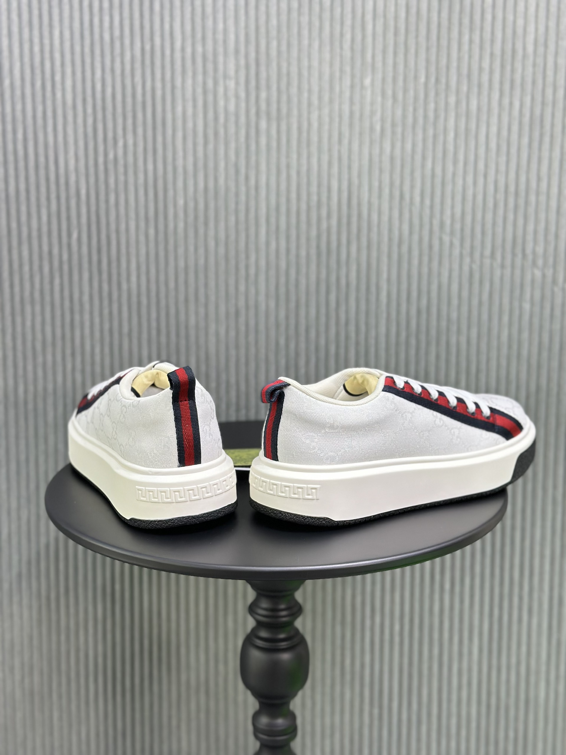 Giày sneaker Gucci GC vải Trắng kẻ Xanh Đỏ Like Auth 38-43 VTN