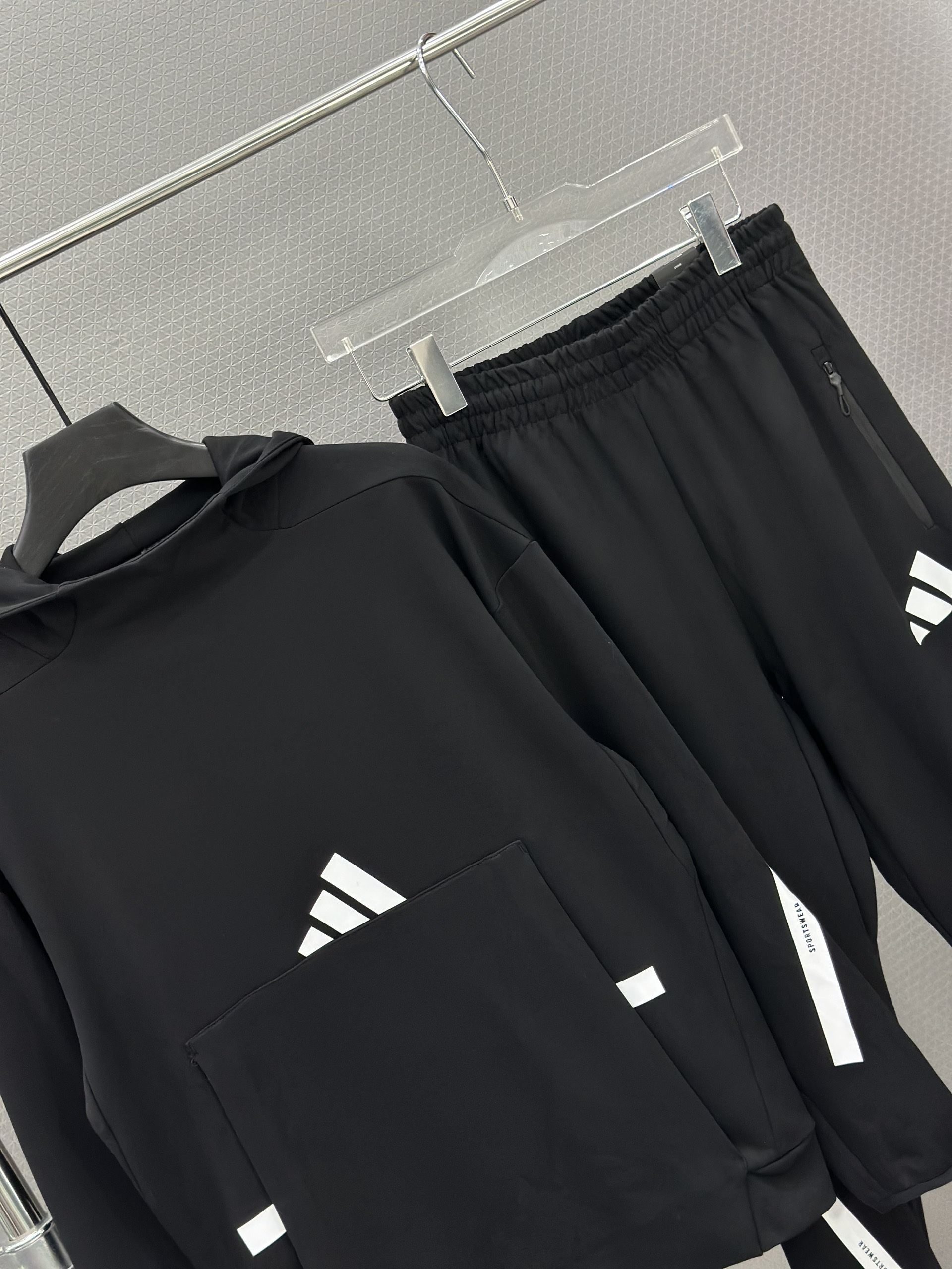 Set bộ thu đông Adidas mũ túi bụng logo Trắng kẻ Like Auth XS-L VTN