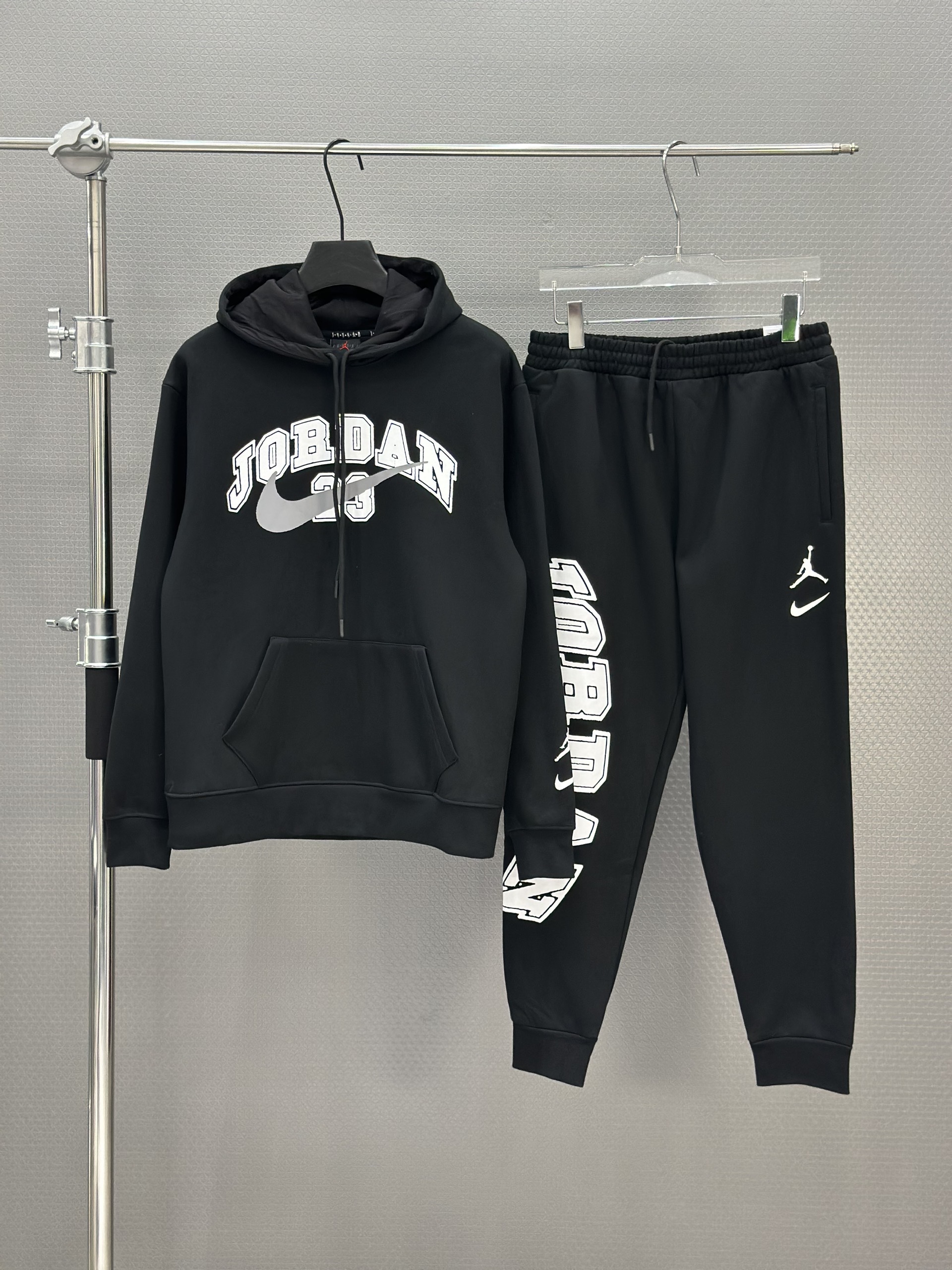 Set bộ thu đông Nike Jordan mũ Đen logo Trắng to Like Auth XS-L VTN