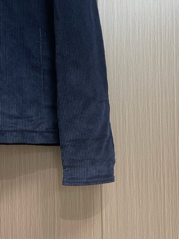 Áo khoác Gucci GC 1271 nhung tăm Xanh than túi ngực Like Auth S-L VTN