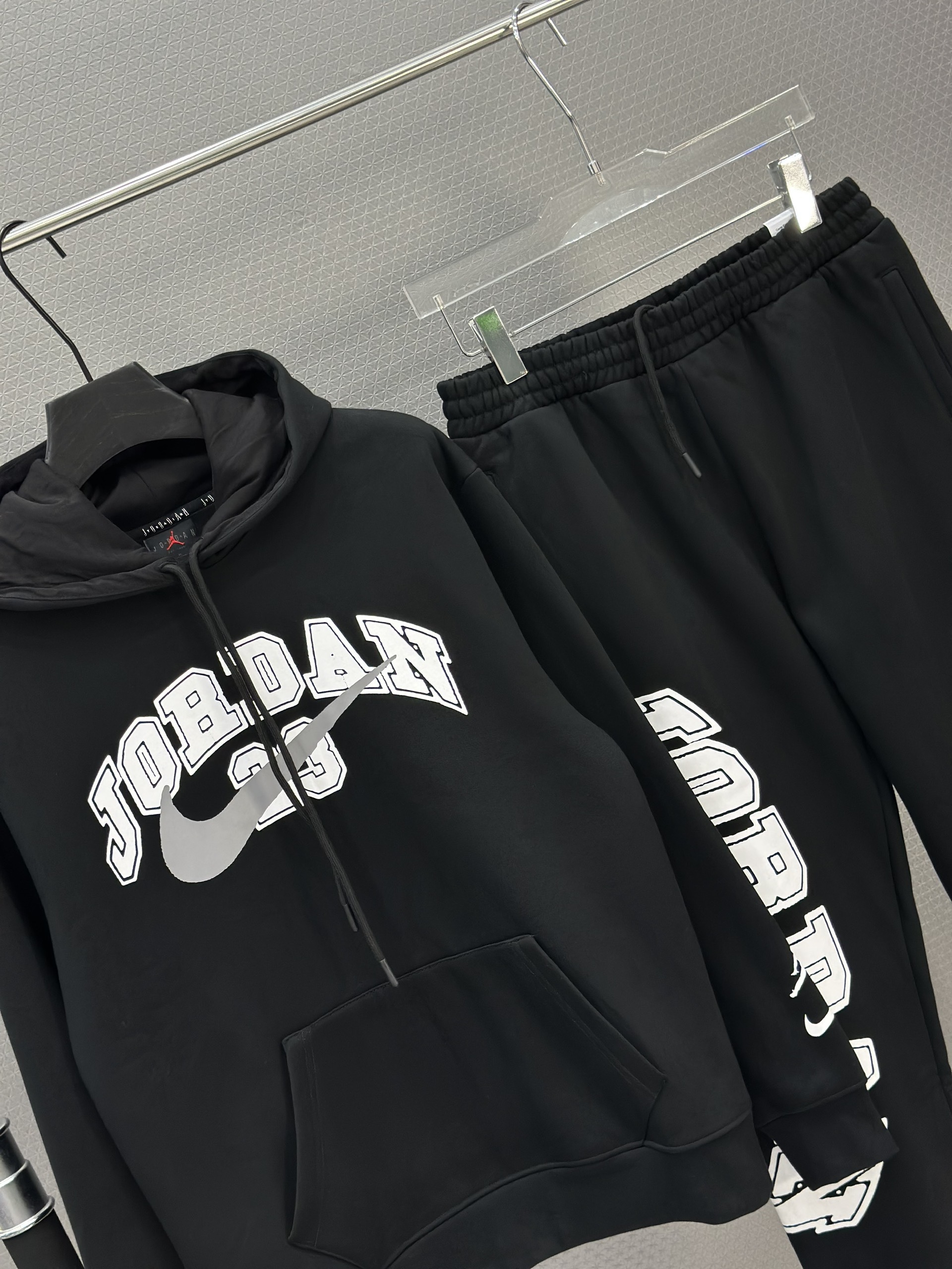 Set bộ thu đông Nike Jordan mũ Đen logo Trắng to Like Auth XS-L VTN