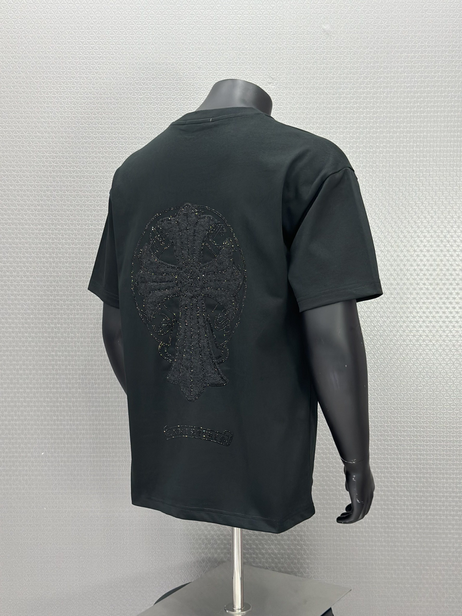 Áo phông T shirt Chrome Heart Đen logo thêu nổi dát nhũ Like Auth S-XL VTN