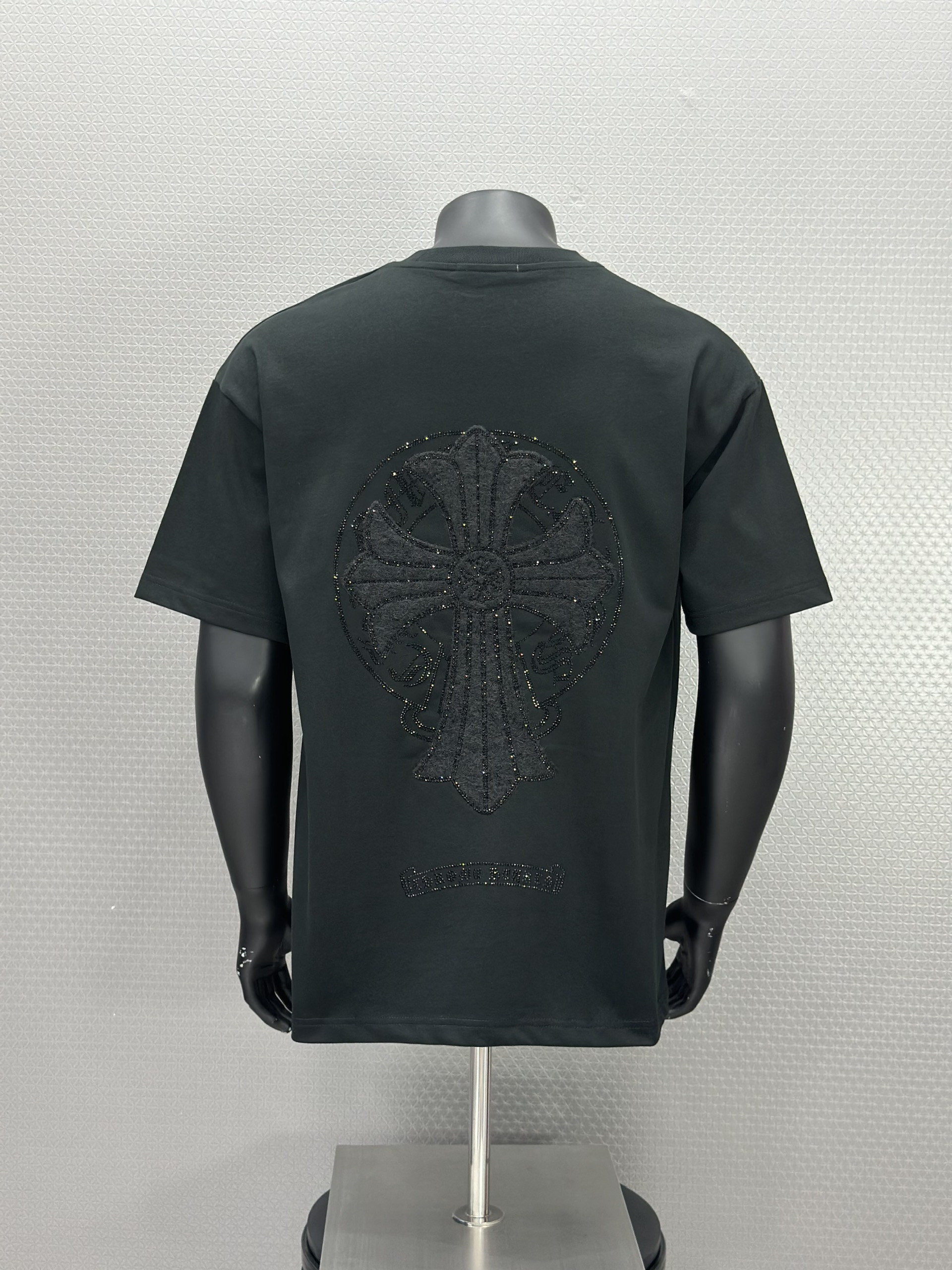 Áo phông T shirt Chrome Heart Đen logo thêu nổi dát nhũ Like Auth S-XL VTN