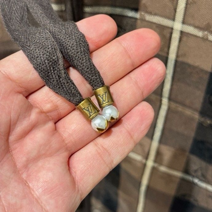 Áo khoác Hoodie khóa Louis Vuitton LV 1361 Nâu kẻ logo to Like Auth S-L VTN