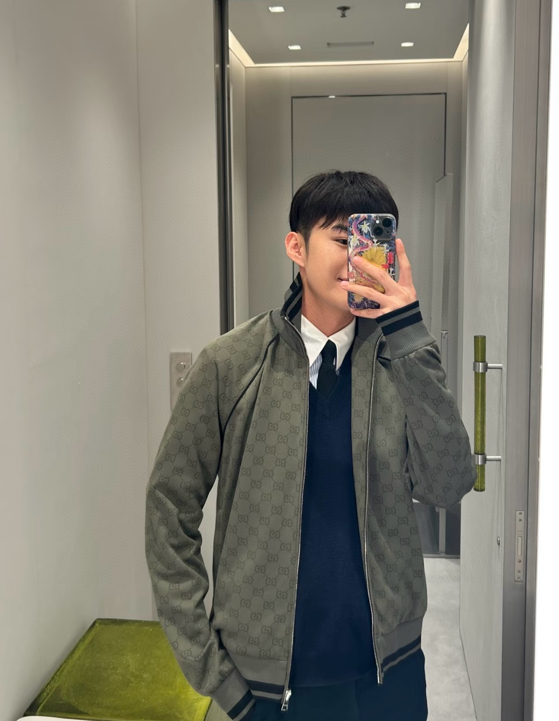 Set bộ thu đông Gucci Xanh rêu ful monogram Like Auth S-L VTN