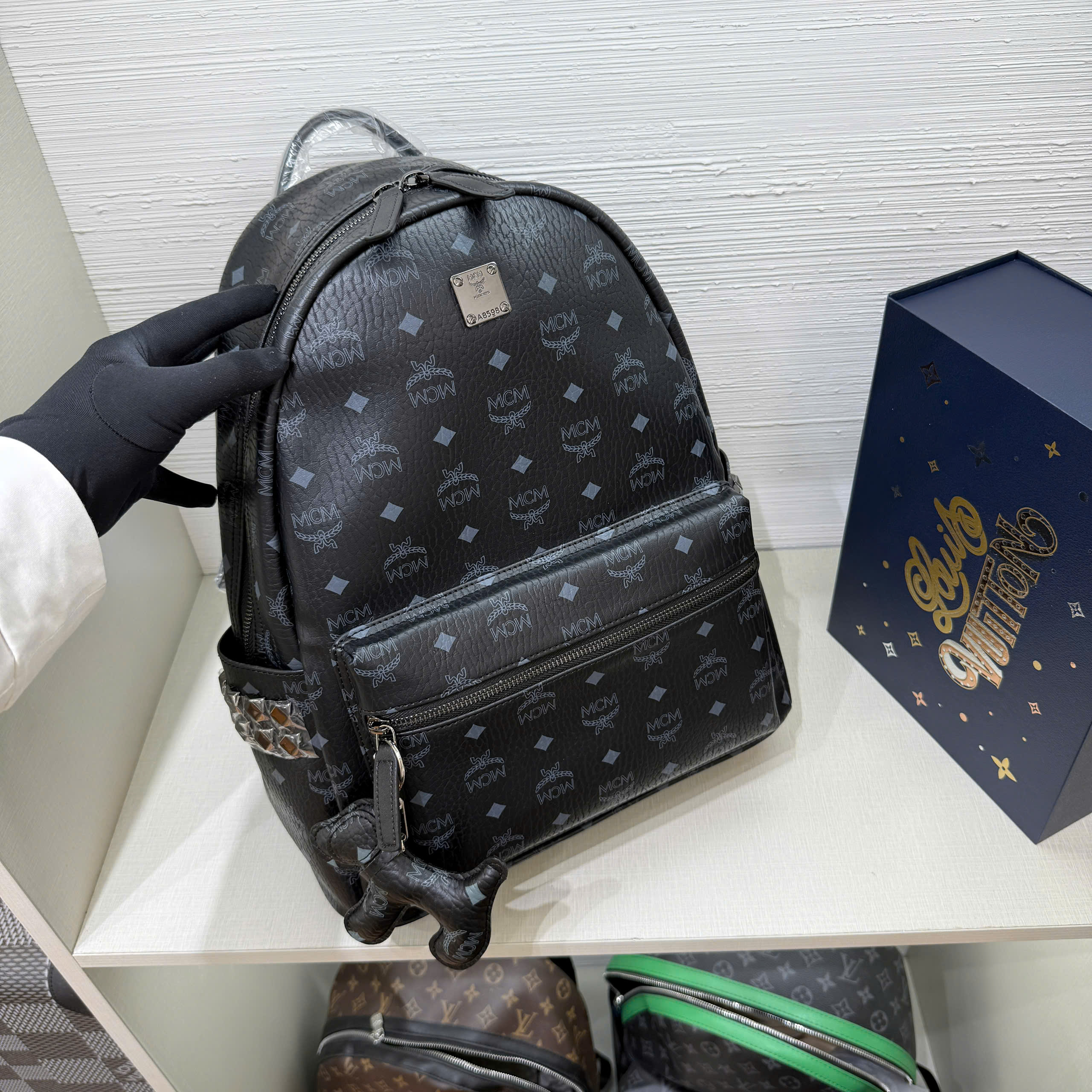 Balo MCM Backpack tag Cún new 2026 Like Auth PLD