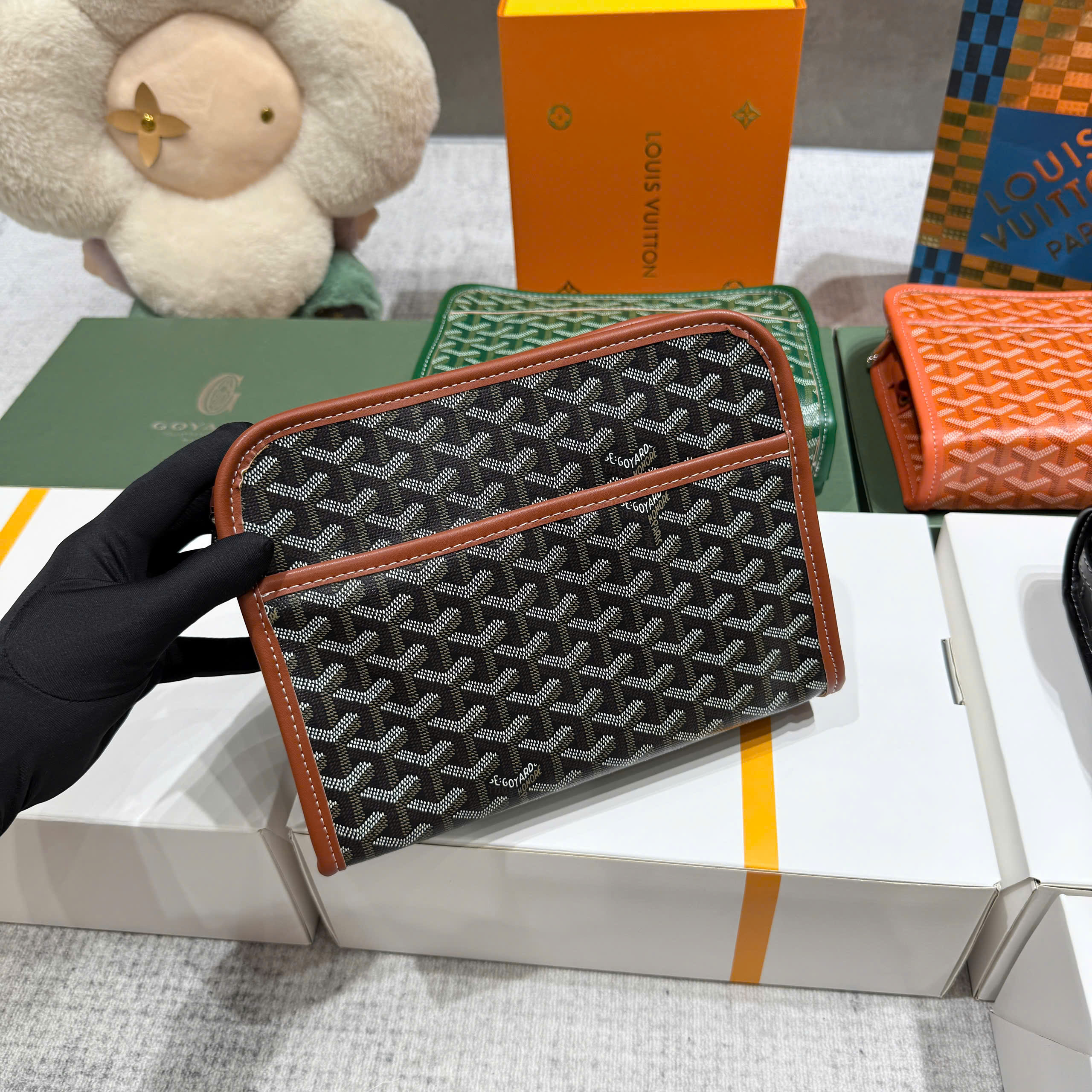 Túi ví Clutch Goyard Jouvence Toiletry Bag Like Auth 25x7x20 PLD