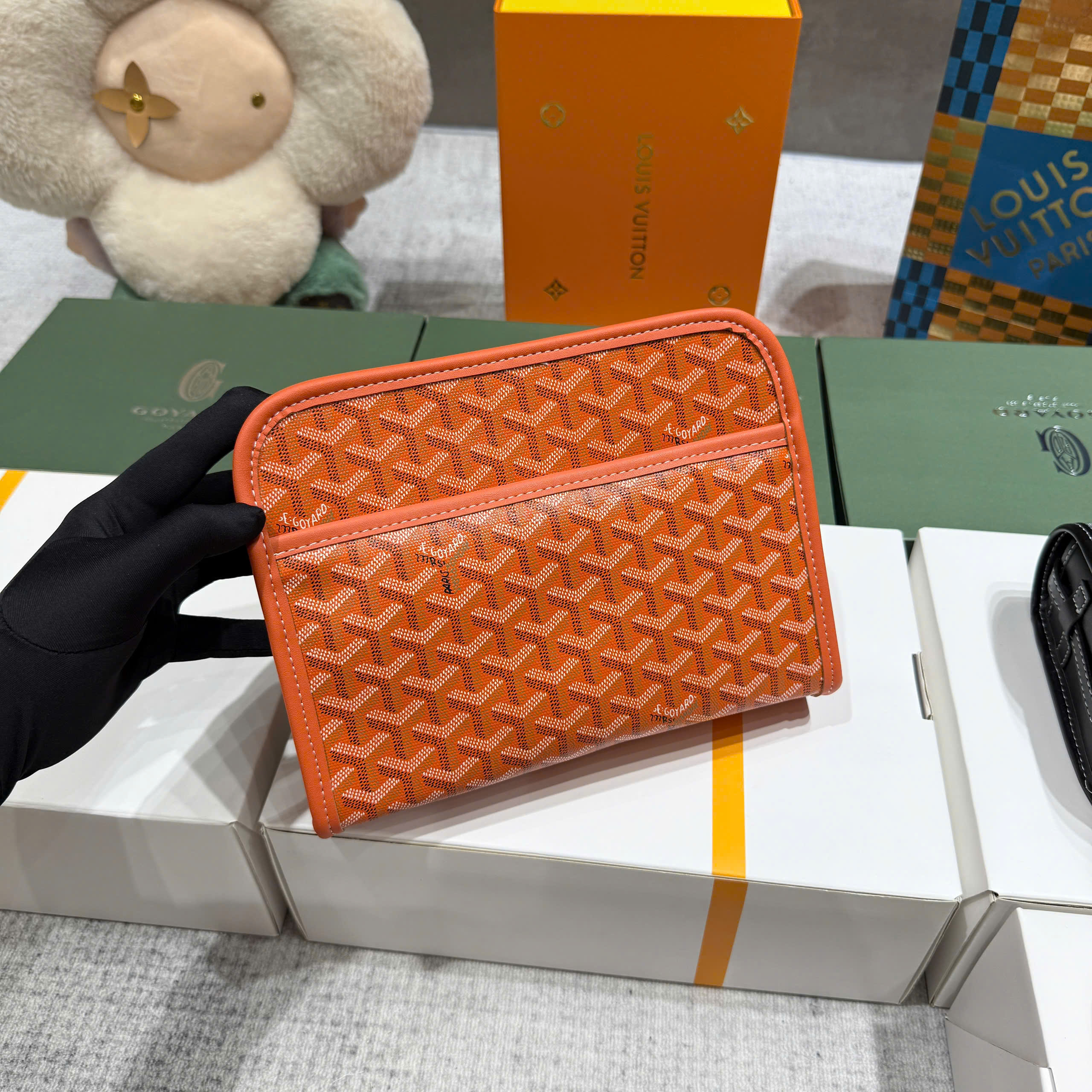 Túi ví Clutch Goyard Jouvence Toiletry Bag Like Auth 25x7x20 PLD