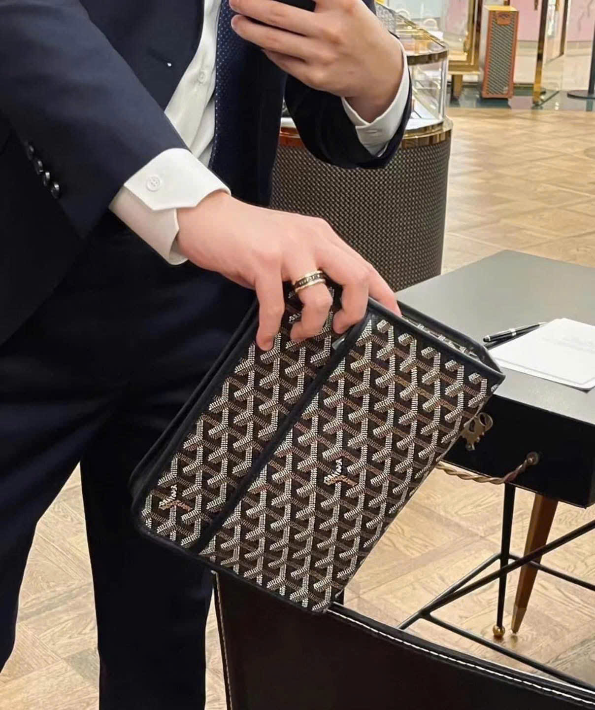 Túi ví Clutch Goyard Jouvence Toiletry Bag Like Auth 25x7x20 PLD