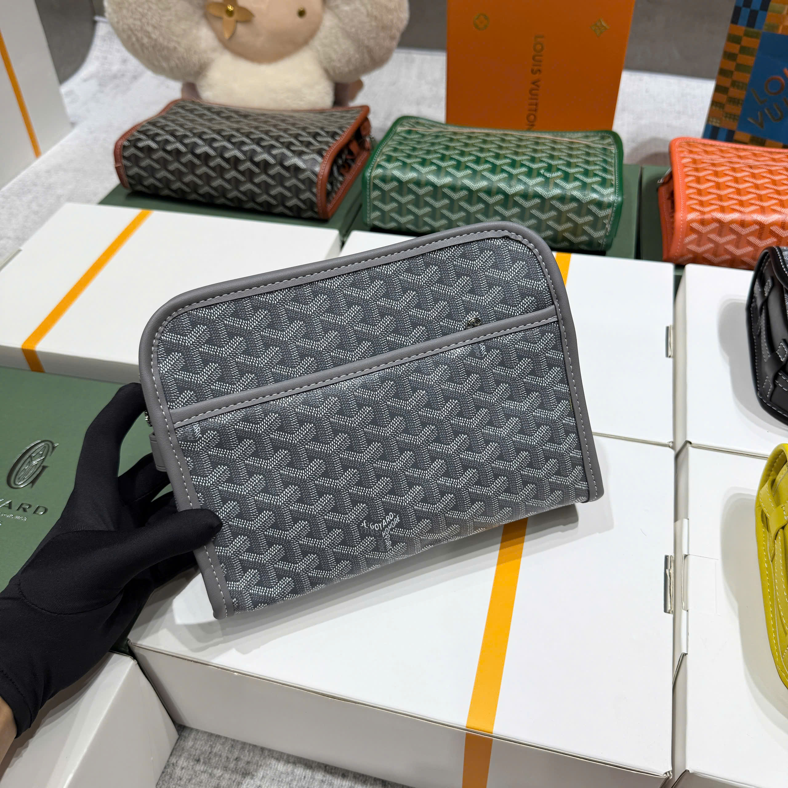Túi ví Clutch Goyard Jouvence Toiletry Bag Like Auth 25x7x20 PLD