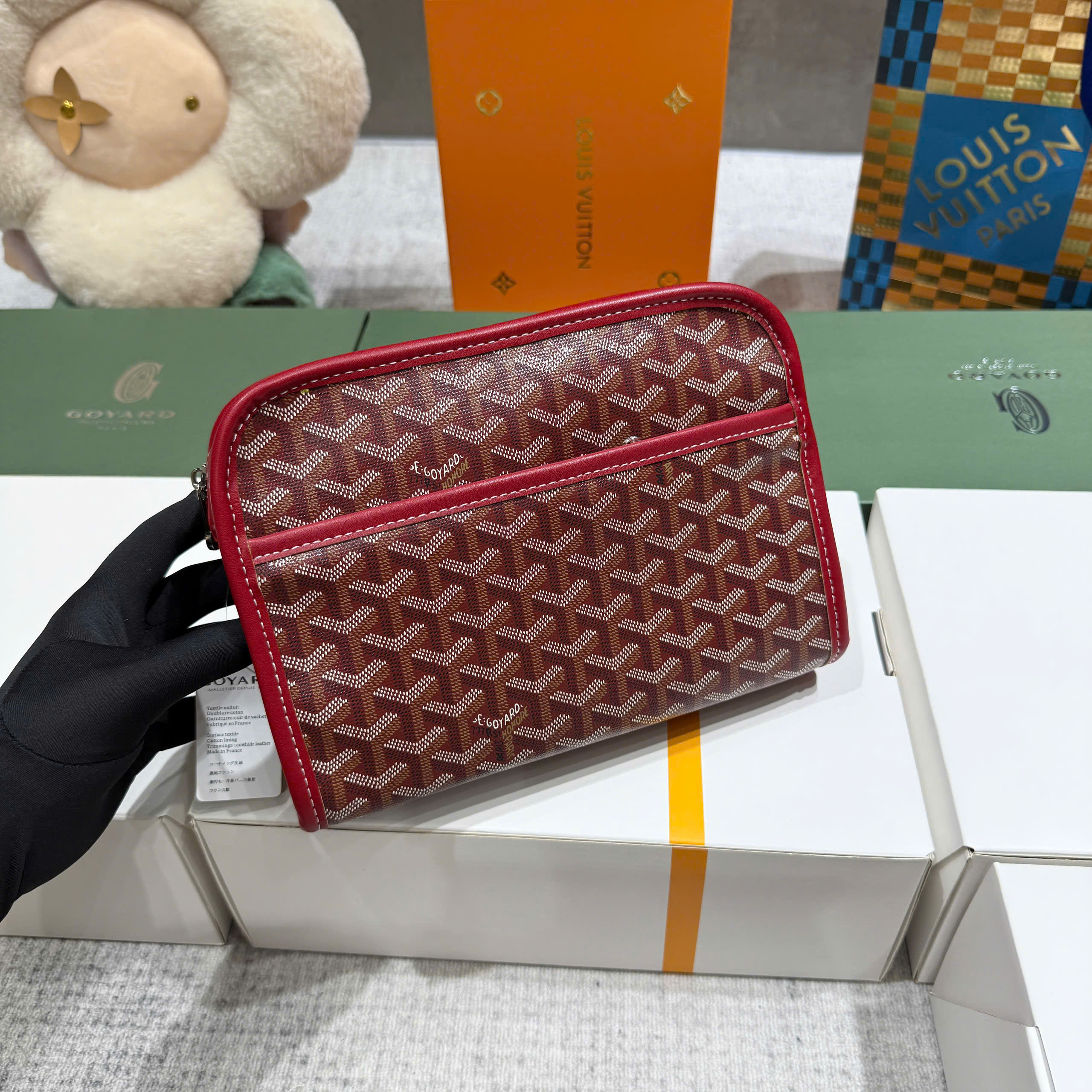 Túi ví Clutch Goyard Jouvence Toiletry Bag Like Auth 25x7x20 PLD