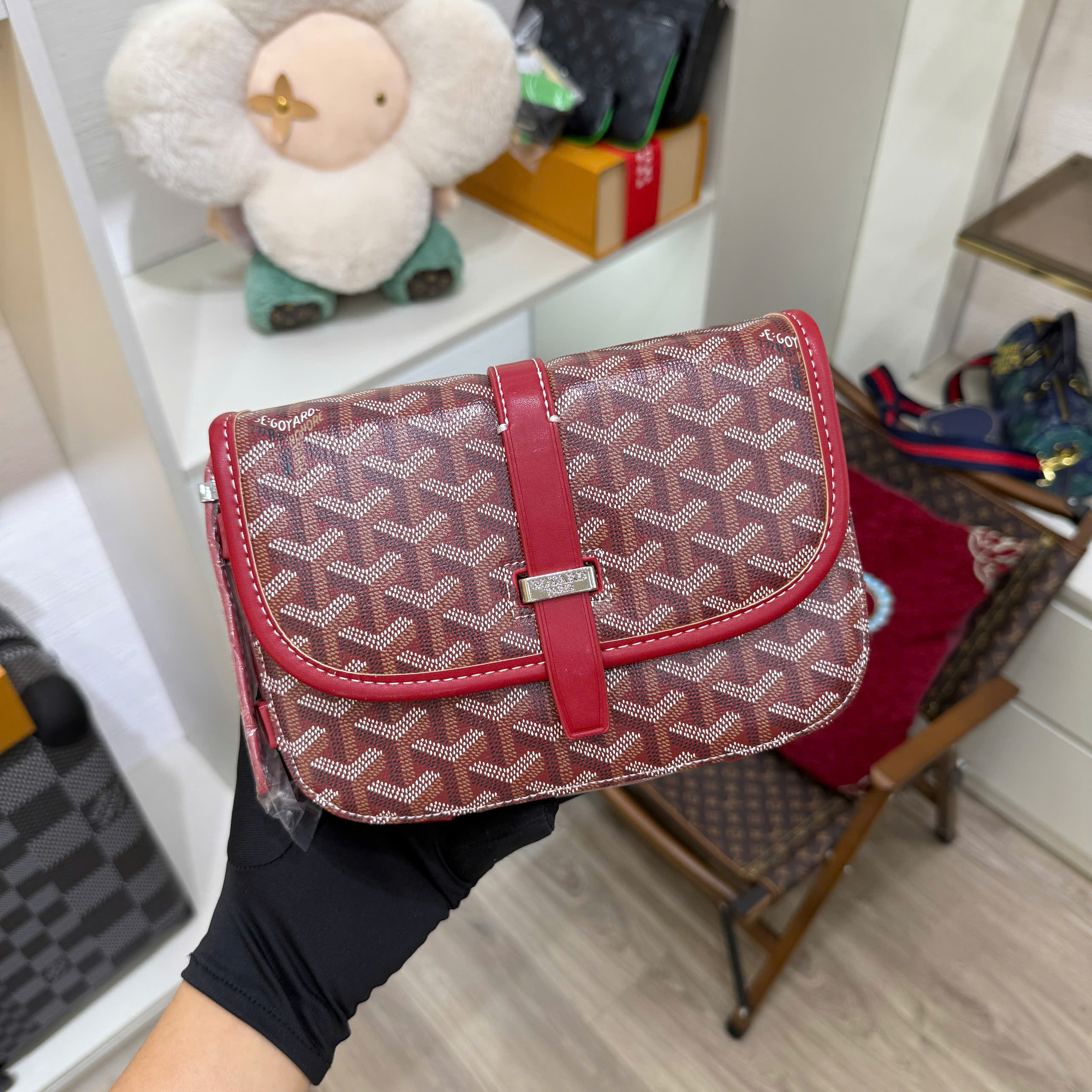 Túi đeo chéo Goyard Belvesdefre PM Like Auth 22x16x7 PLD