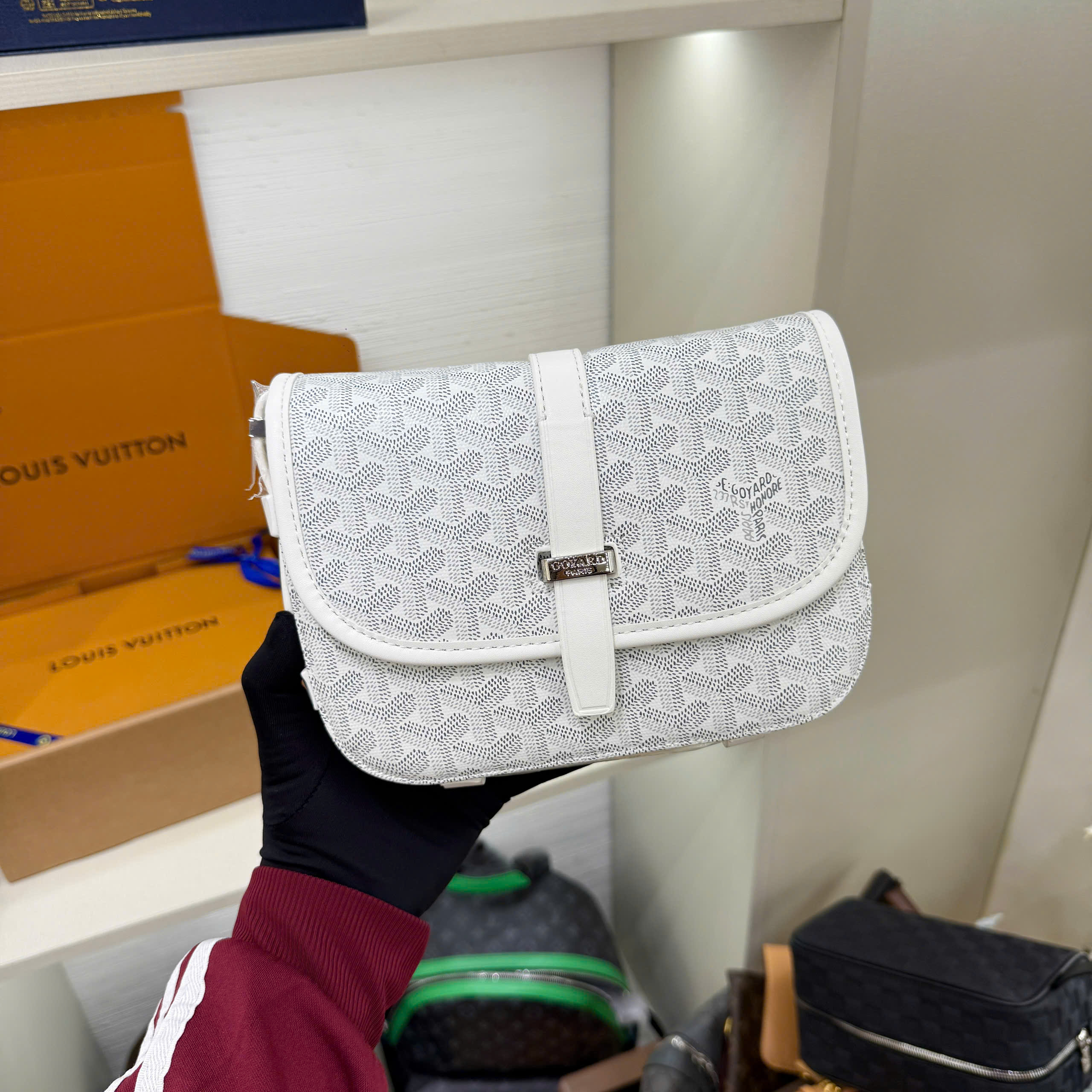 Túi đeo chéo Goyard Belvesdefre PM Like Auth 22x16x7 PLD