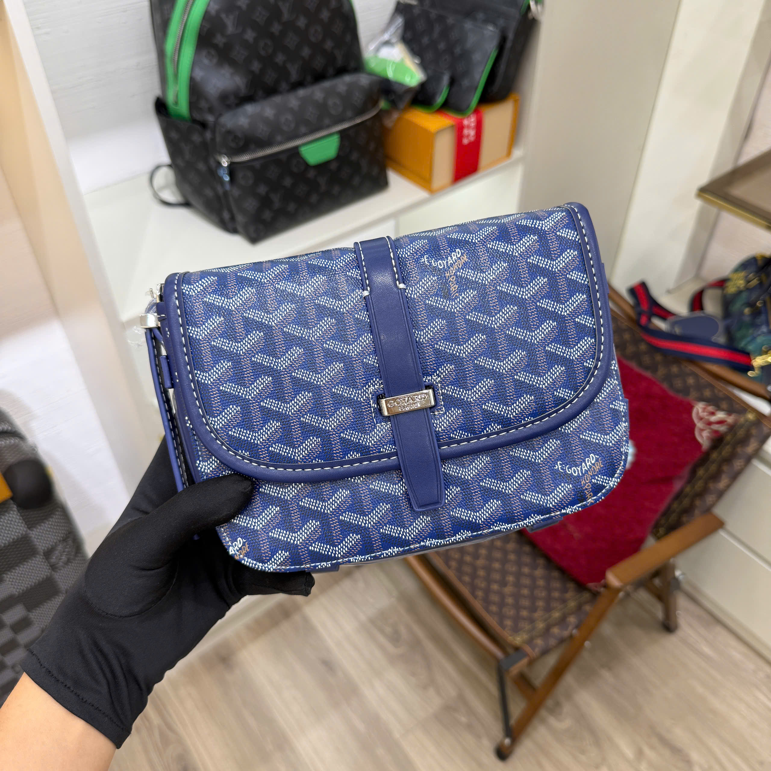 Túi đeo chéo Goyard Belvesdefre PM Like Auth 22x16x7 PLD