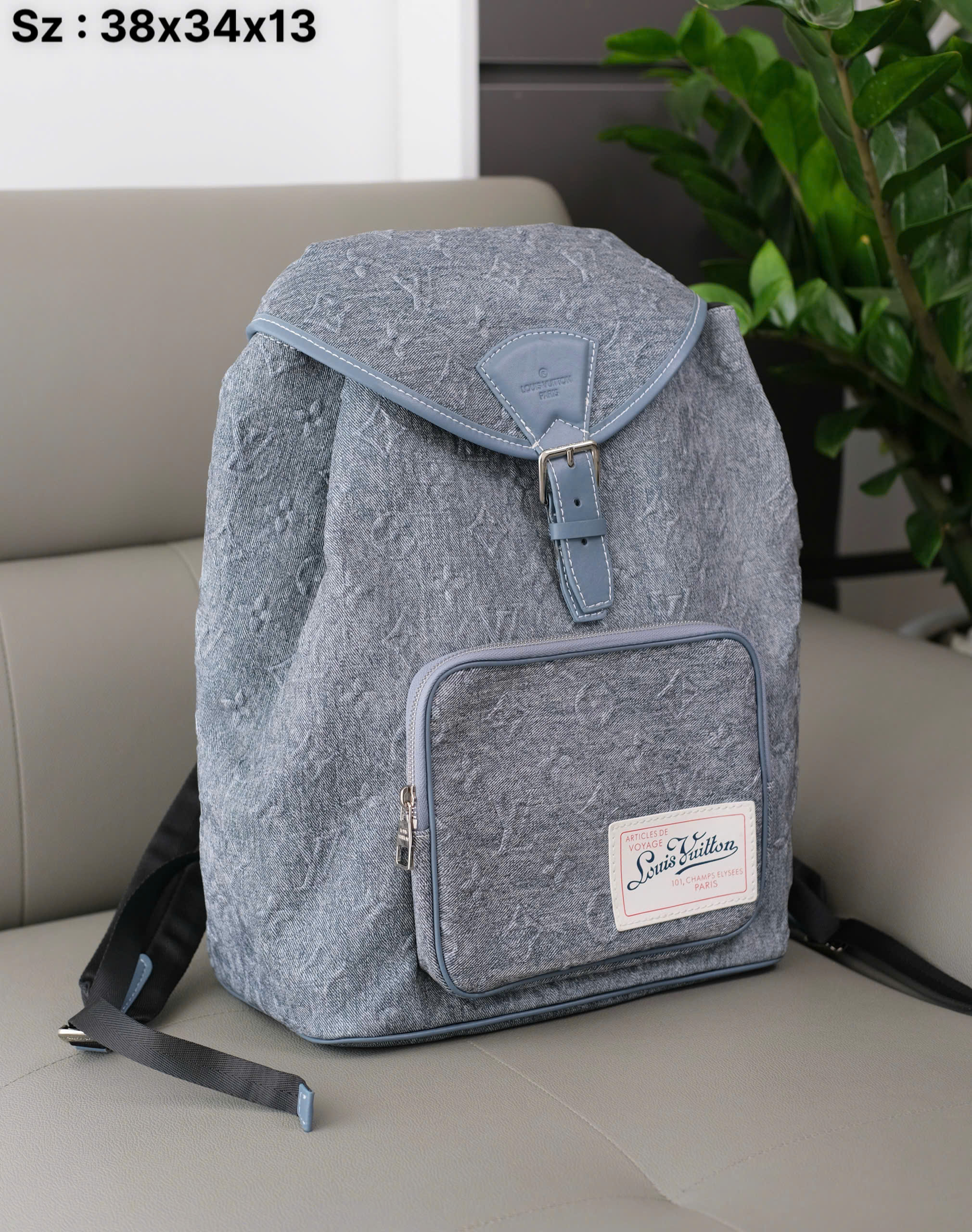 Balo Louis Vuitton LV Xanh tag Trắng Like Auth 39x31x11 DDT