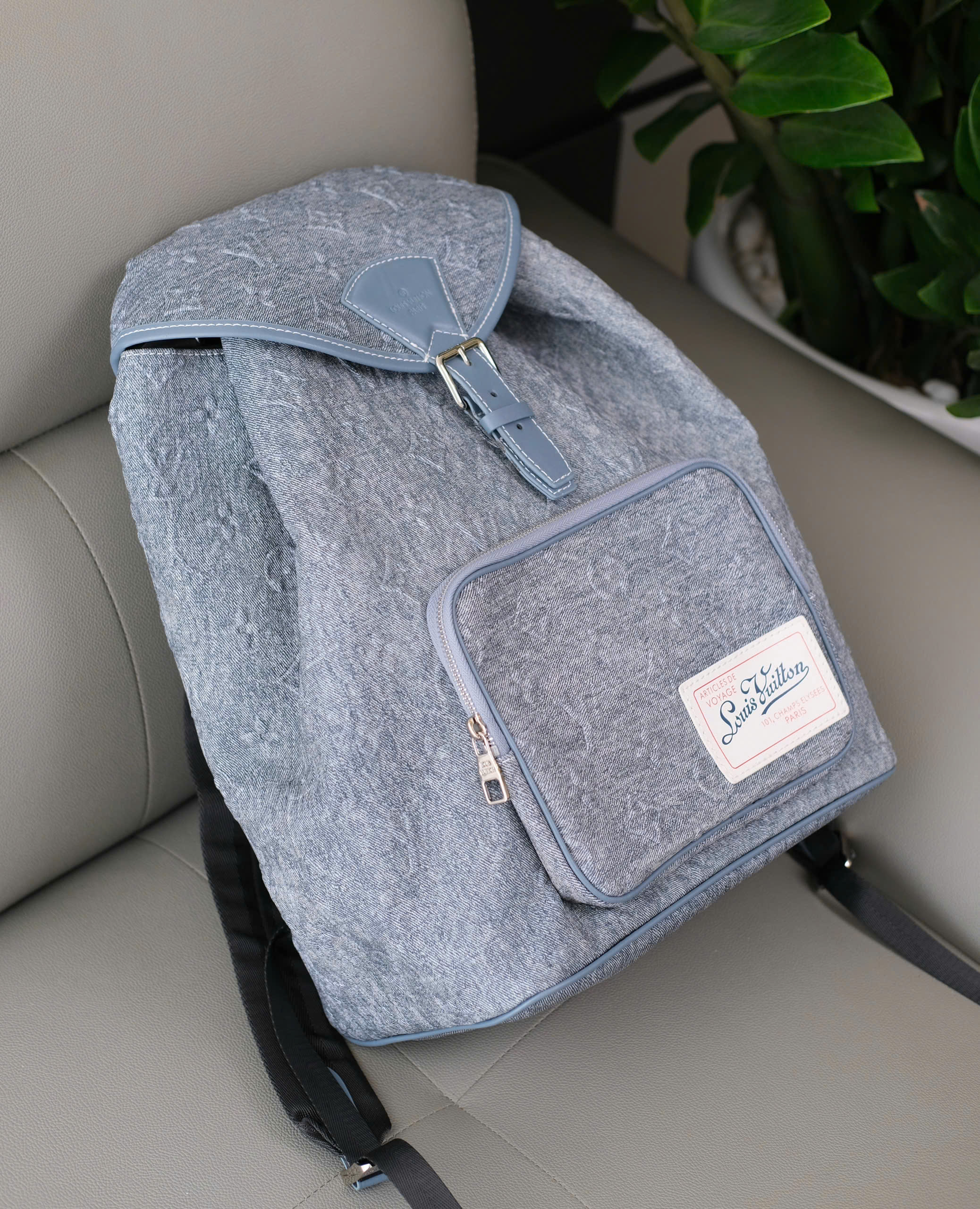 Balo Louis Vuitton LV Xanh tag Trắng Like Auth 39x31x11 DDT