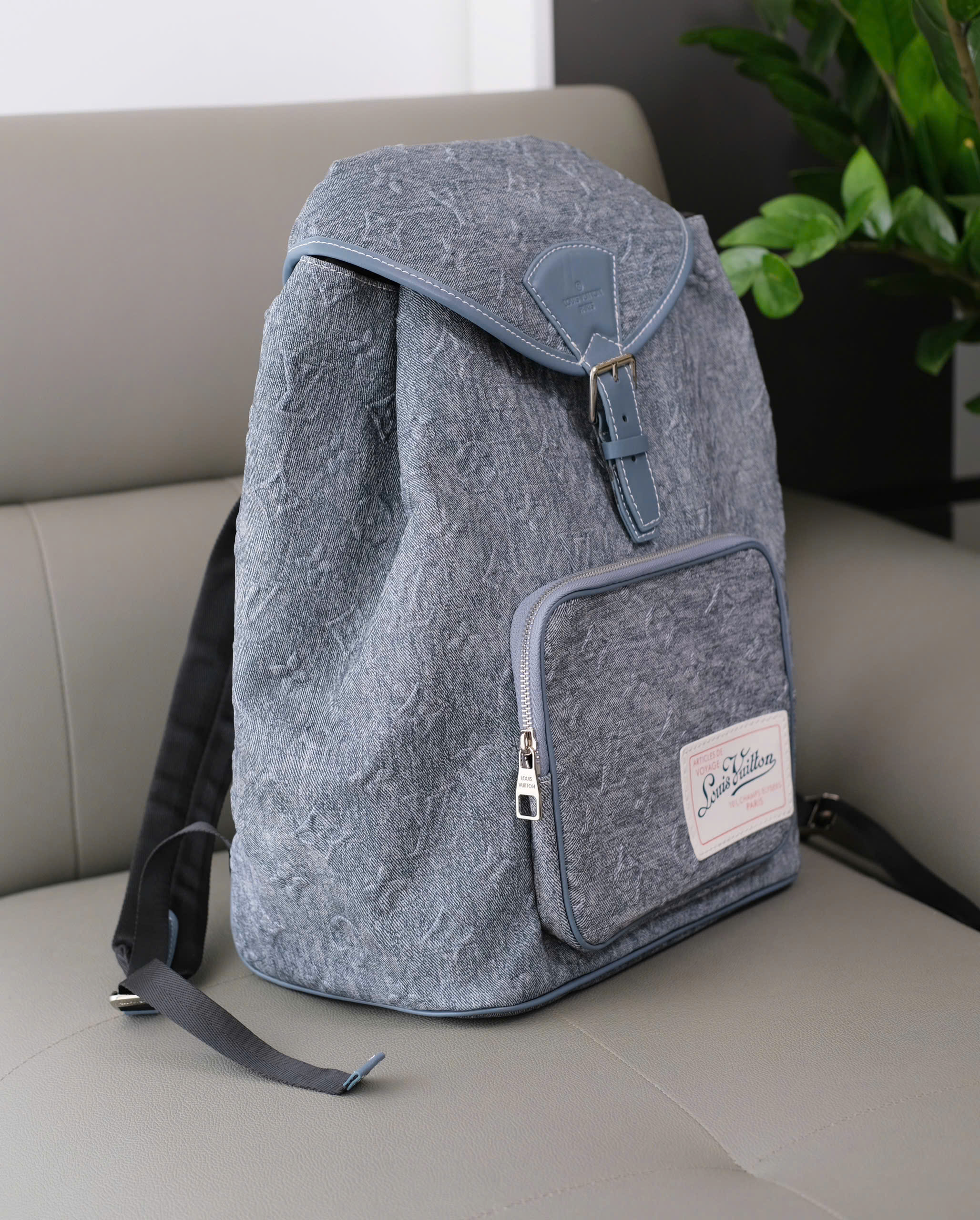 Balo Louis Vuitton LV Xanh tag Trắng Like Auth 39x31x11 DDT