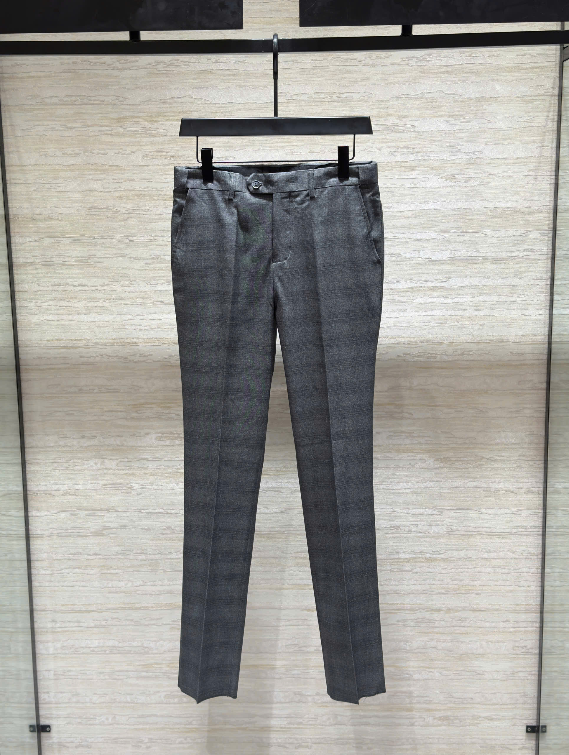 Set bộ Vest Dolce Gabbana Xám ghi kẻ ngang logo tag bạc DG new 2026 Like Auth 46-54 DDT