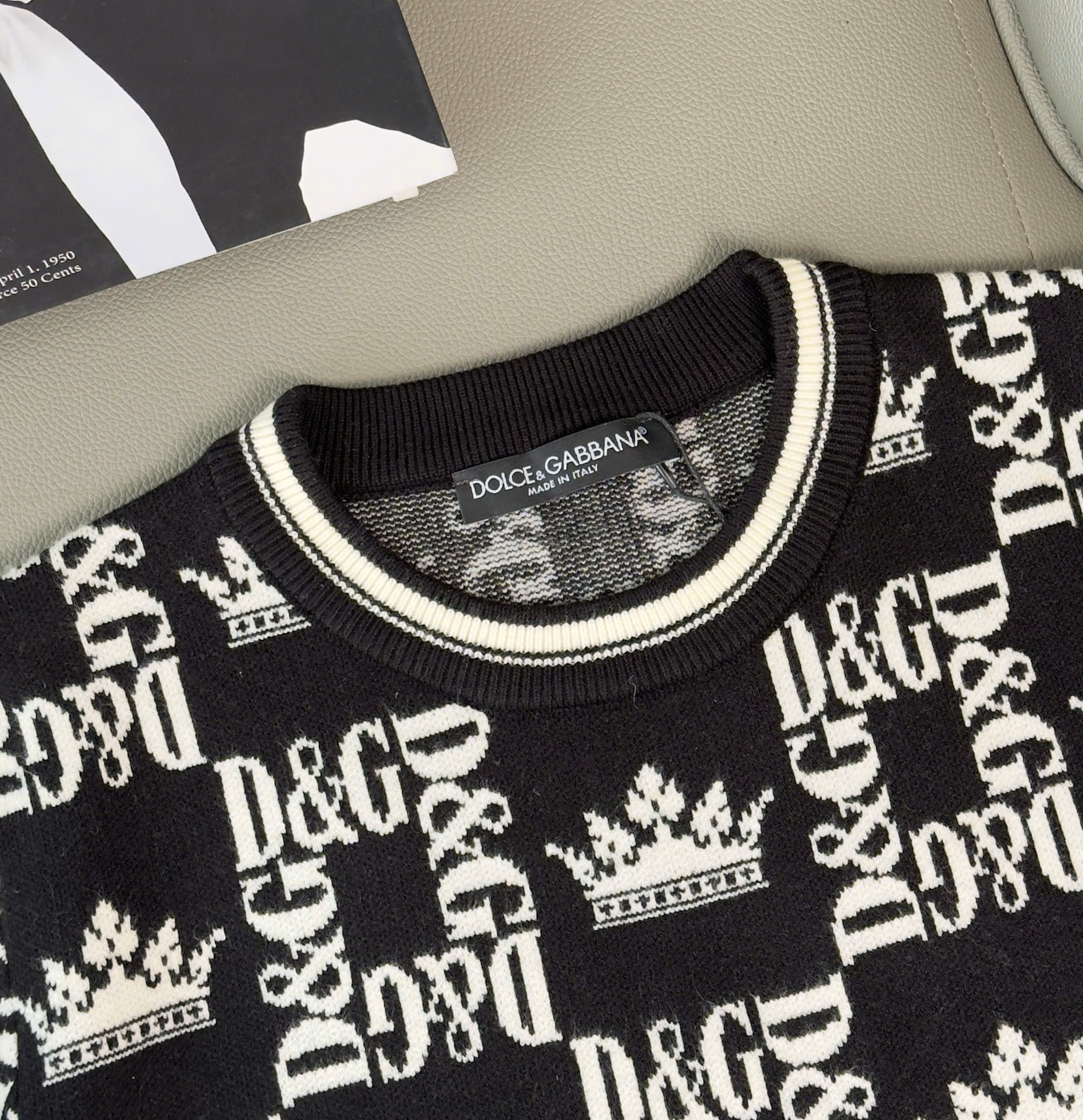 Áo sweater len Dolce Gabbana DG họa tiết logo và vương miện Like AUth M-XXL DDT