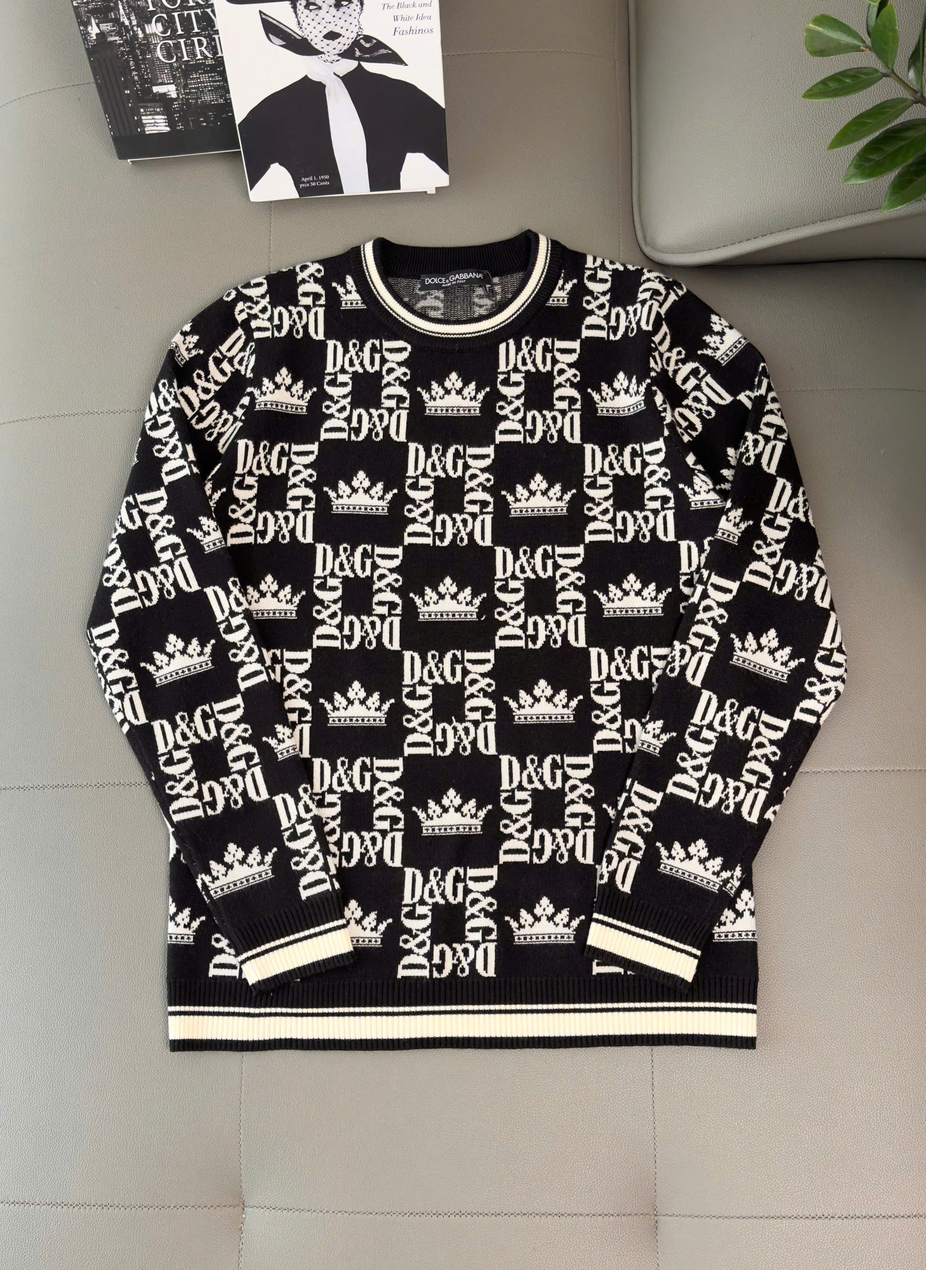 Áo sweater len Dolce Gabbana DG họa tiết logo và vương miện Like AUth M-XXL DDT